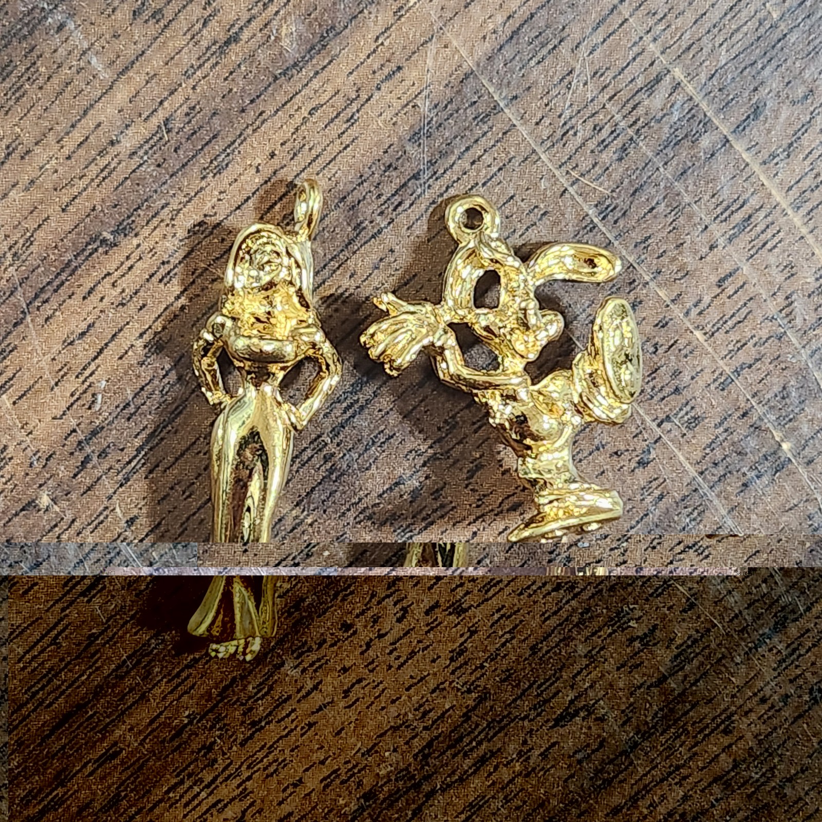 Vintage Roger Rabbit Jessica Disney Tivoli Necklace Charm Set Gold Tone G1#2
