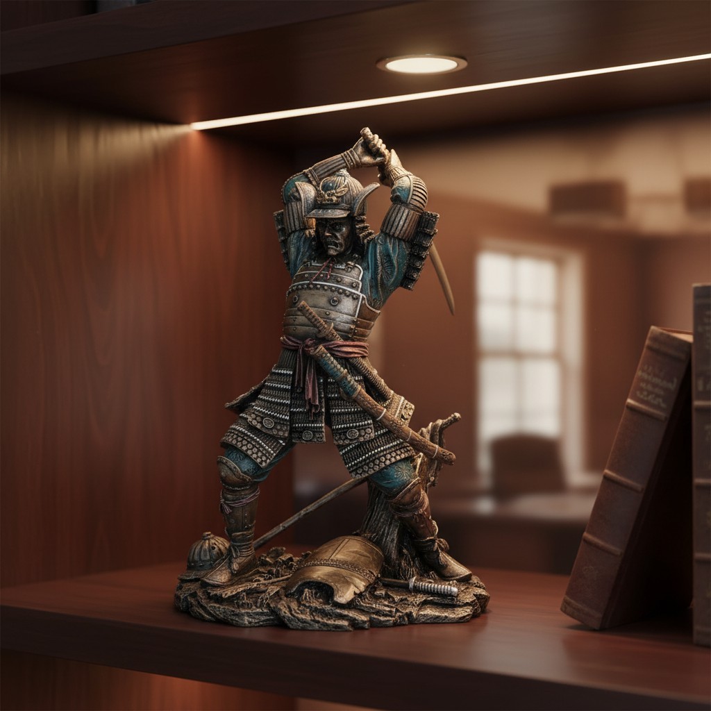 Collectible Bushido Samurai Warrior Figurine, Detailed Craftsmanship and Design Collectible Bushido Samurai Warrior Figurine, Detailed Craftsmanship and Design