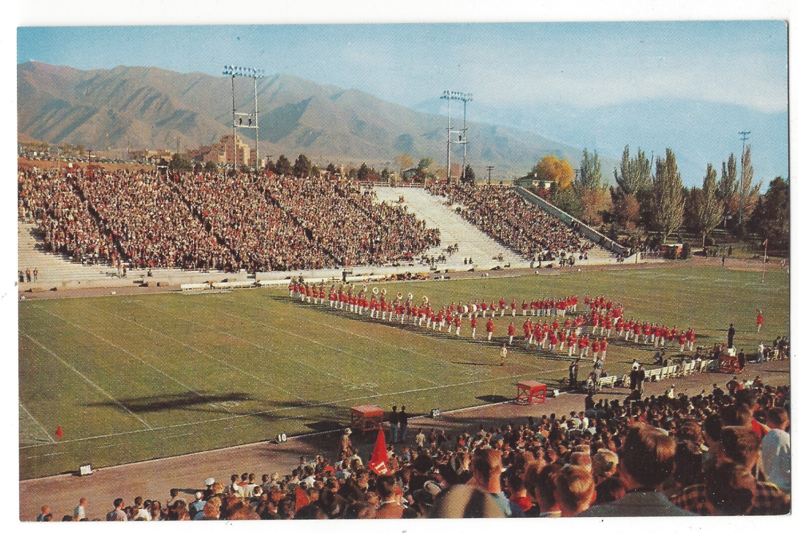 UNIVERSITY OF UTAH Football Stadium, UTES, Circa 1950\'s/1960\'s Unused Postcard