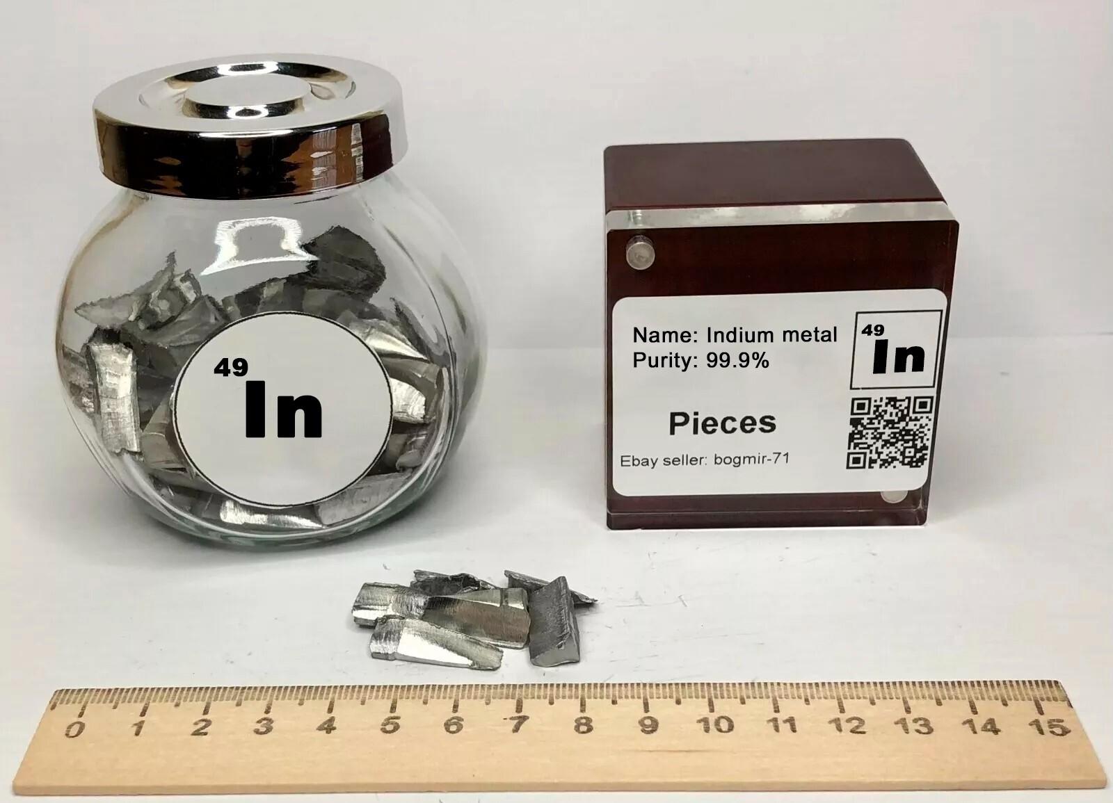 Indium Metal Element Sample 25 - 450 grams Chunks 99.9% Pure Periodic Table Indium Metal Element Sample 25 - 450 grams Chunks 99.9% Pure Periodic Table