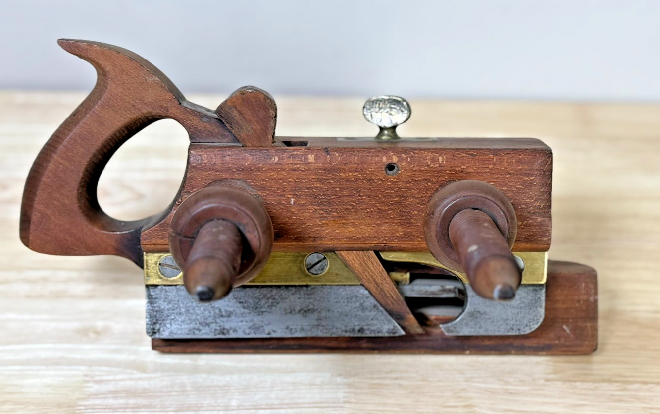 Antique E.F. Seybold Wooden Plough Plow Plane 1800s READ