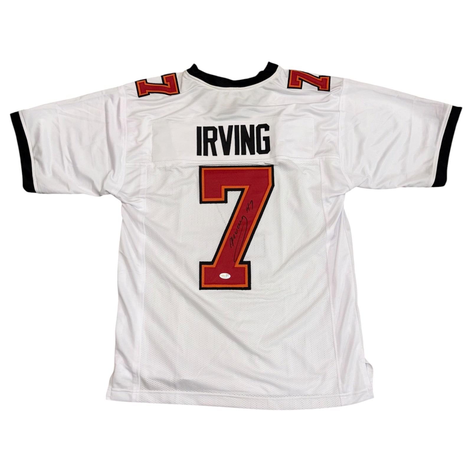 Bucky Irving Autographed Tampa Bay (White #7) Custom Stitched Jersey - JSA
