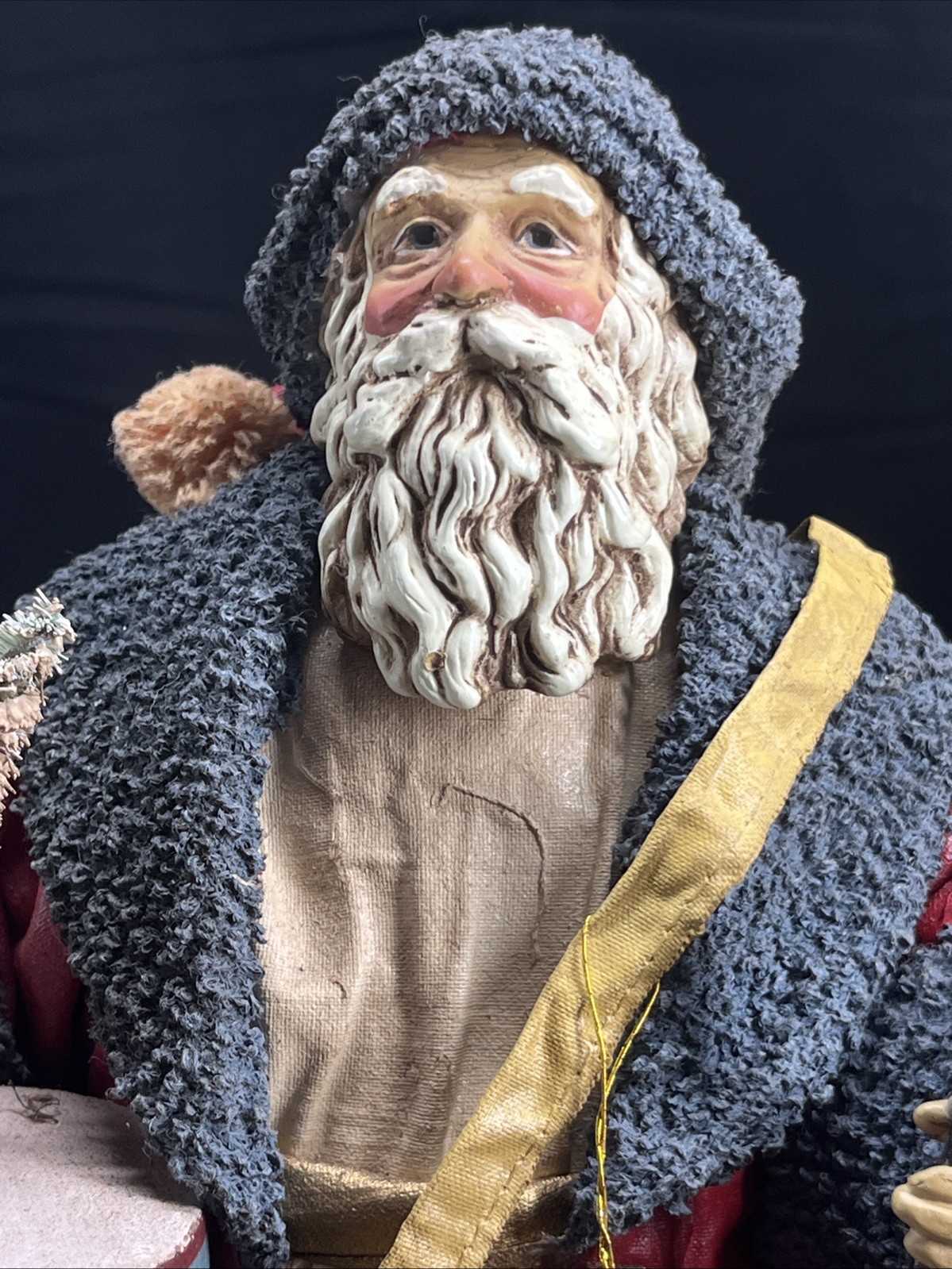 Vtg Clothique papier-mâché Possible dreams Collectible Shepard Santa