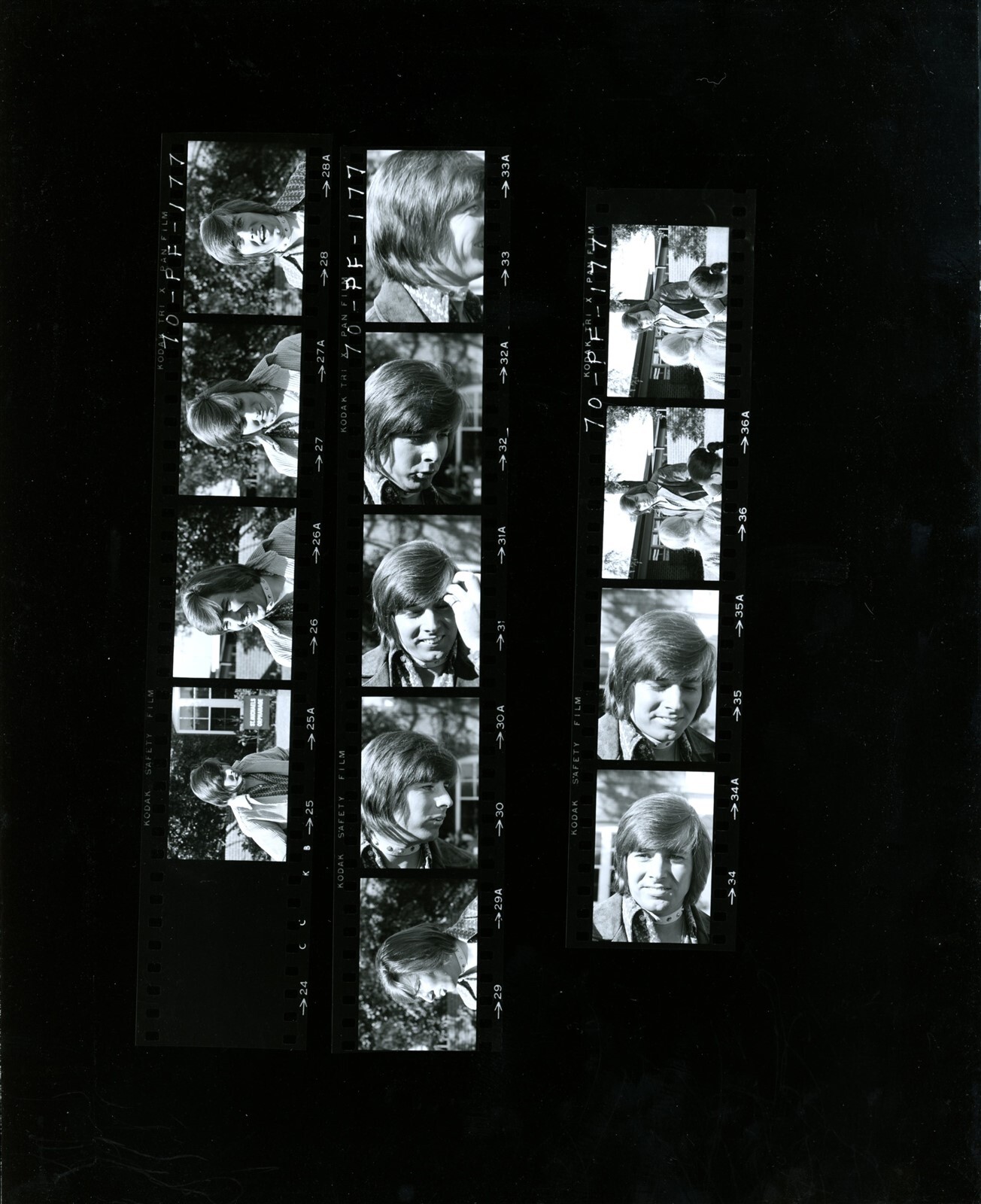 BR58 Rare Original Contact Sheet Photo BOBBY SHERMAN TV Star Singer Celebrity BR58 Rare Original Contact Sheet Photo BOBBY SHERMAN TV Star Singer Celebrity
