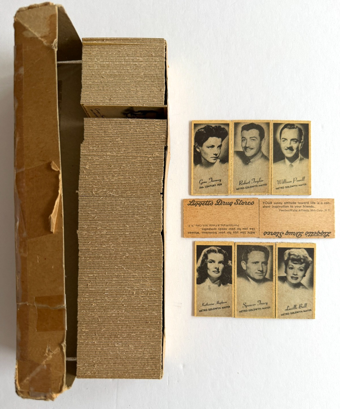 Vintage Peerless Weighing Vending Machine Movie Star Tickets Original Box 200