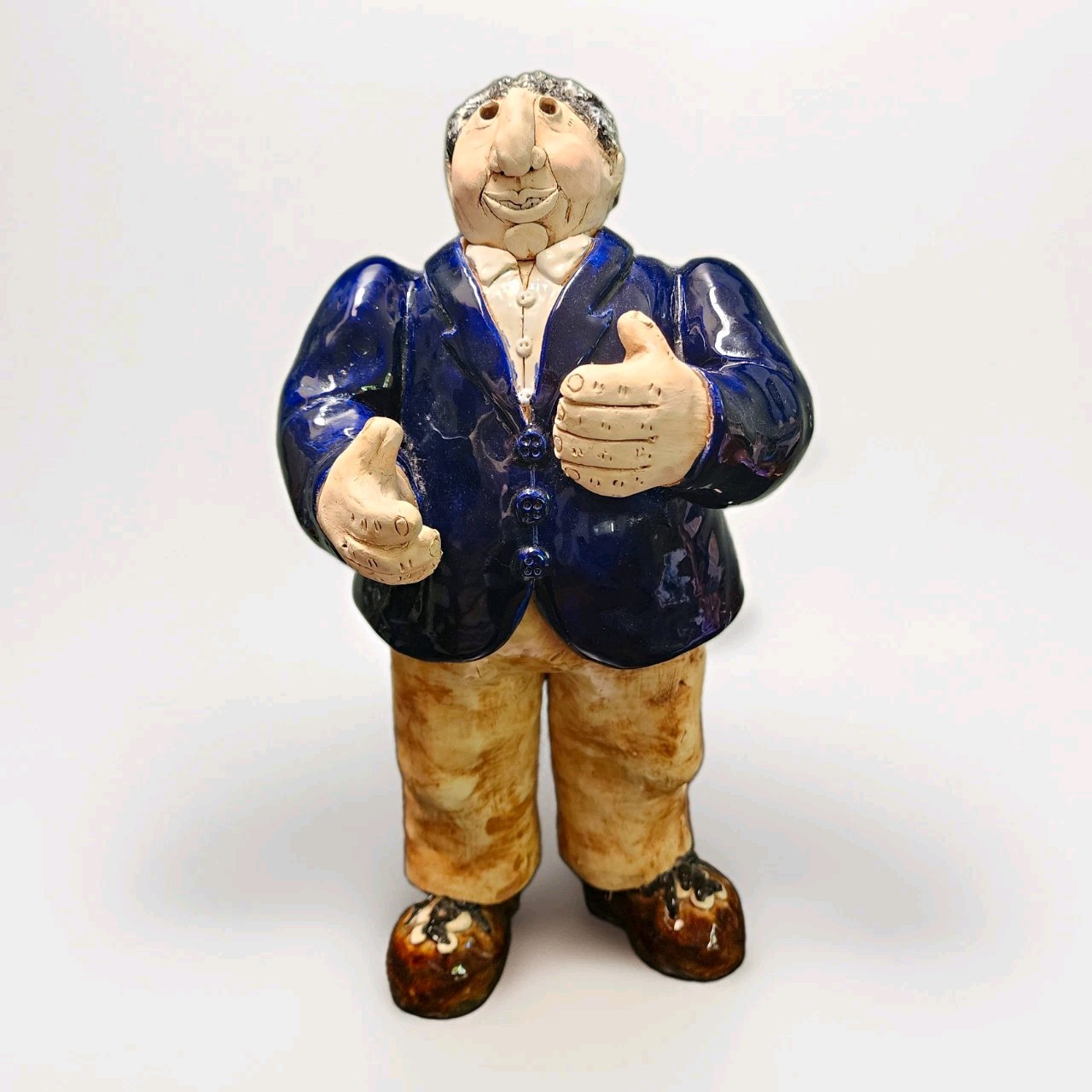 Cynthia Hipkiss Sonoma Studio Art Pottery Man Ceramic Sculpture Signed Dated