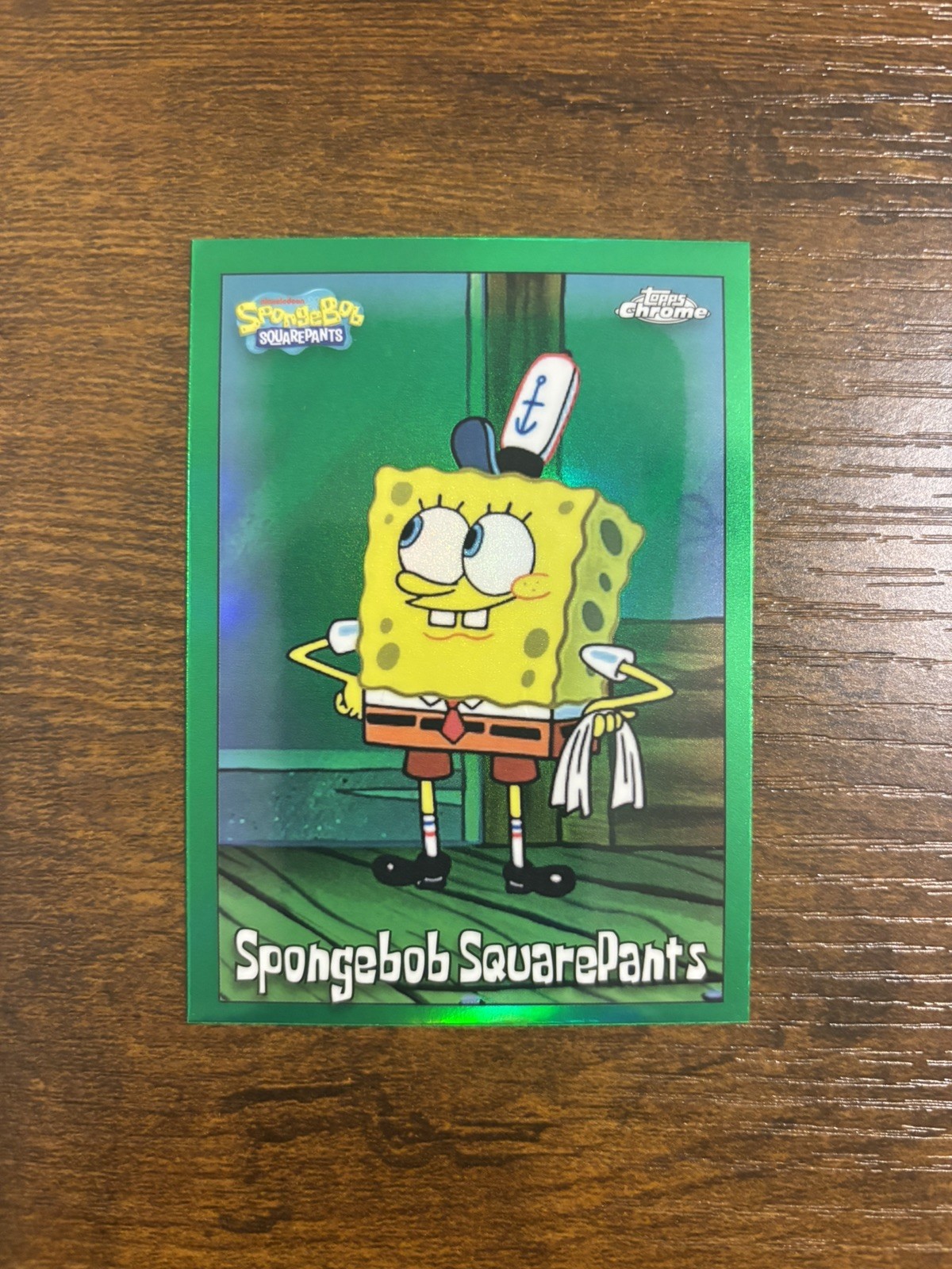 2025 Topps Chrome SpongeBob SquarePants Kelp Green Refractor #25 