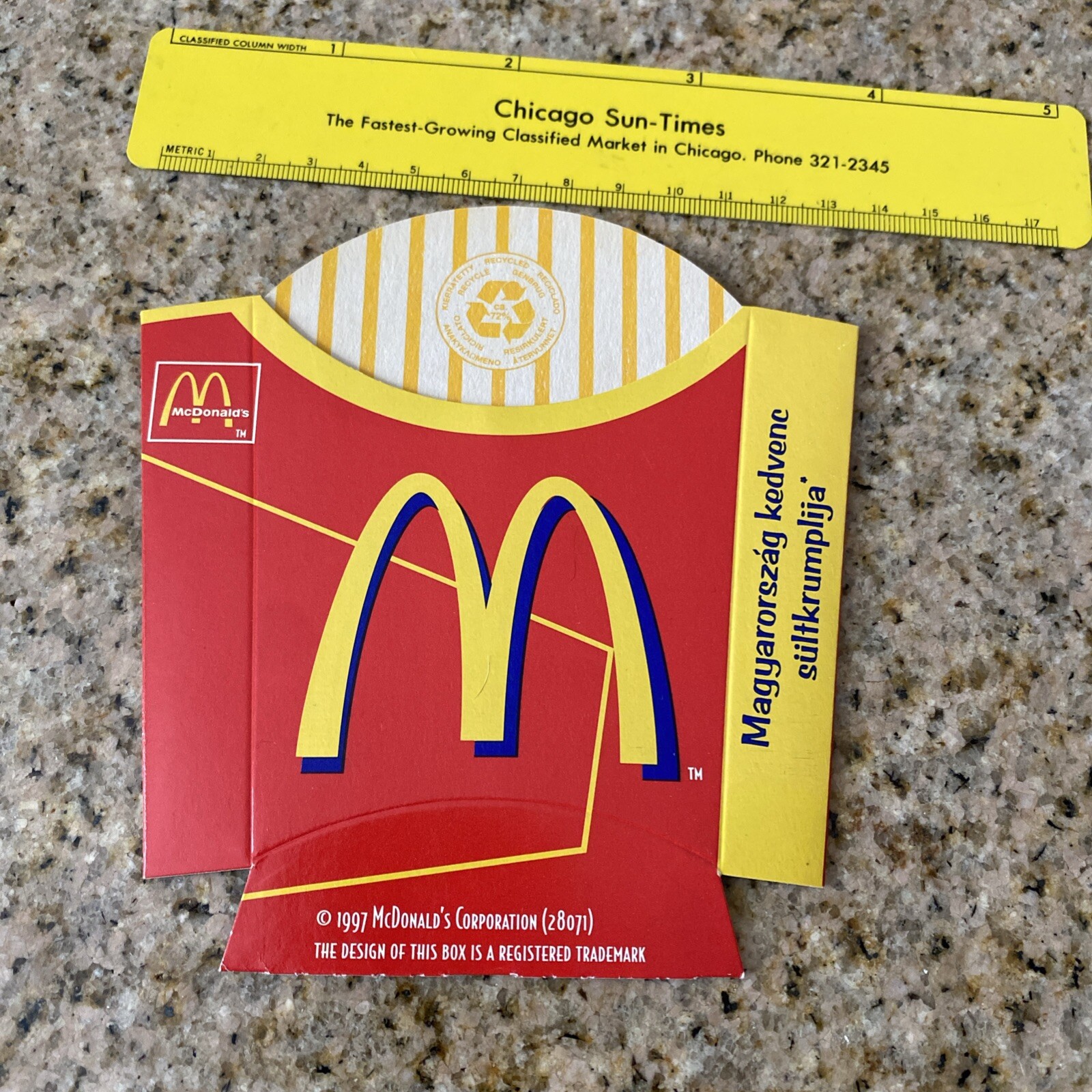 2008 McDonald’s Fries Container From Hungary
