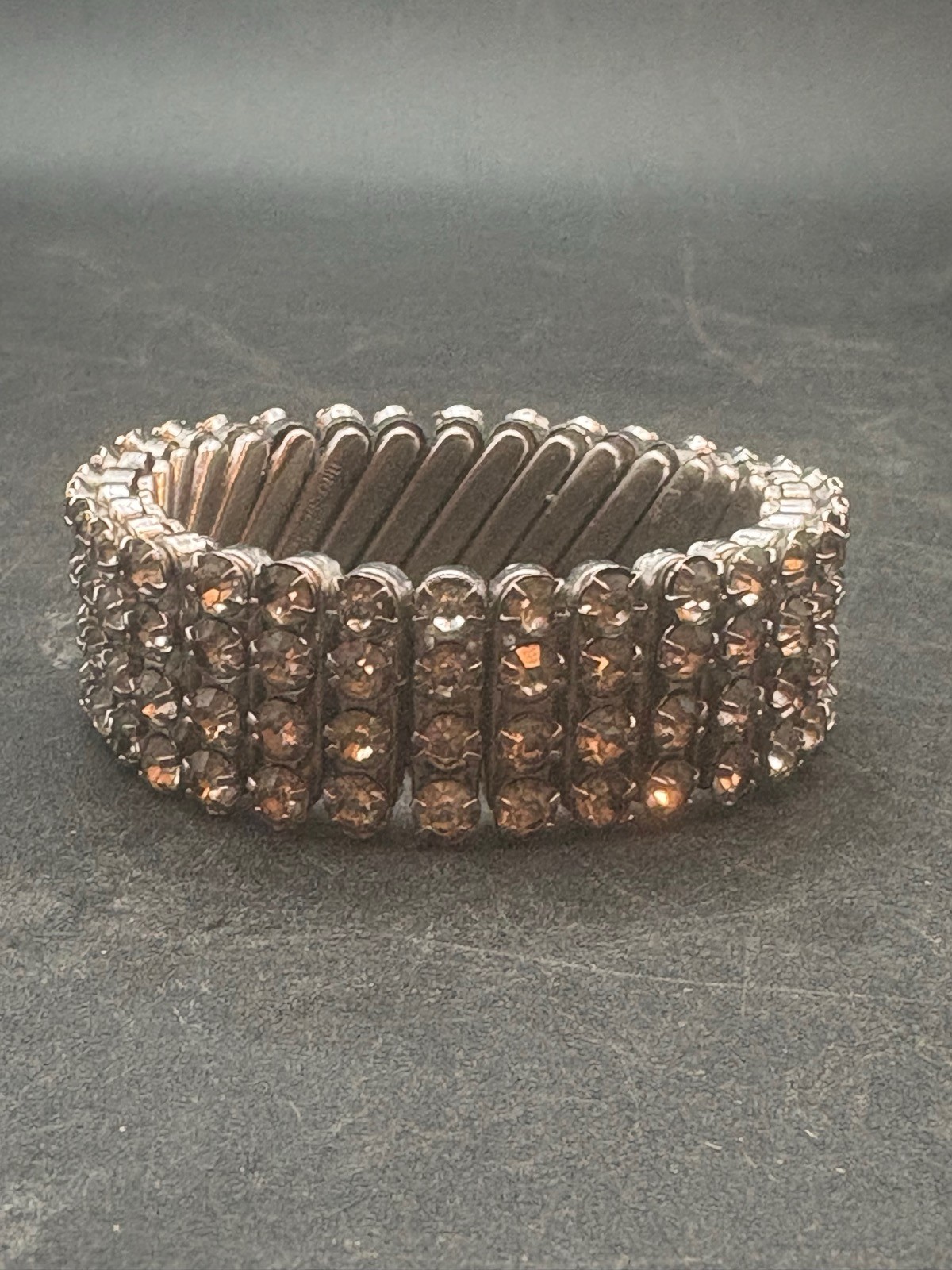 Vintage Rhinestone Expansion Bracelet Made in Hong Kong