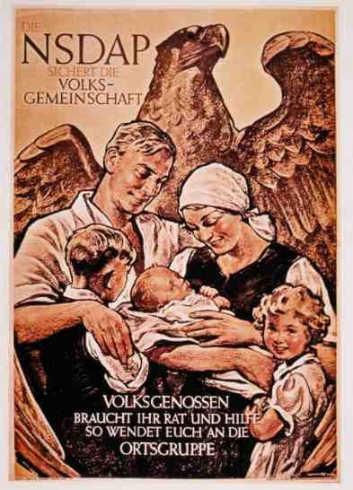 WW2 WWII German Third Reich Social Family Welfare NSV Propaganda Poster Print