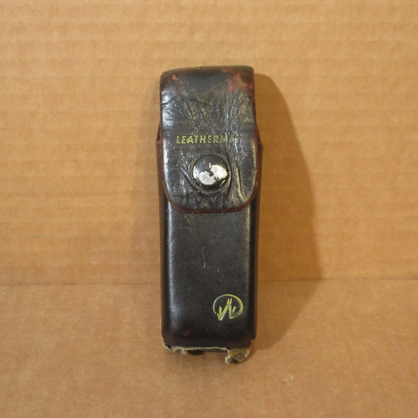 Vtg Leatherman Black Multi-Tool Leather Sheath Case Holster USA (w/ Wear)