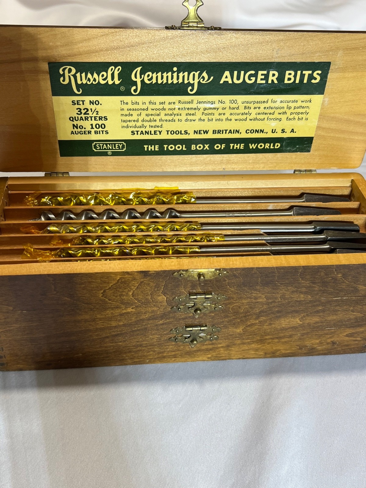NOS Vintage Stanley Russell Jennings No 100 Auger Bit Set 11 are Wrapped