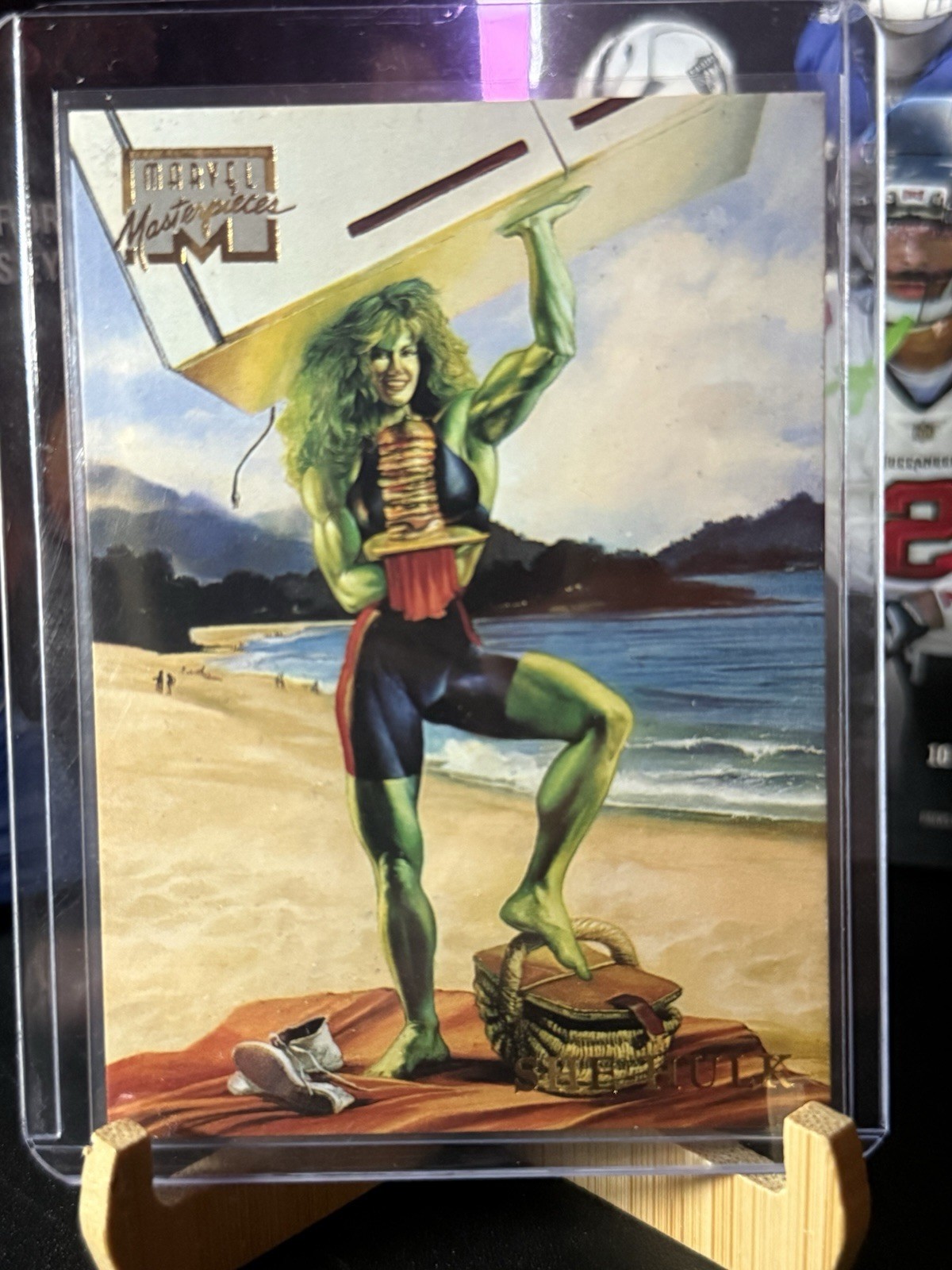 1996 Marvel Masterpieces Base Card #42 She-Hulk - Boris & Julie