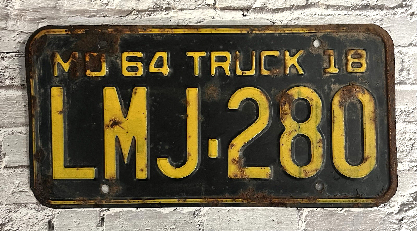 1964 Missouri Truck License Plate LMJ-280