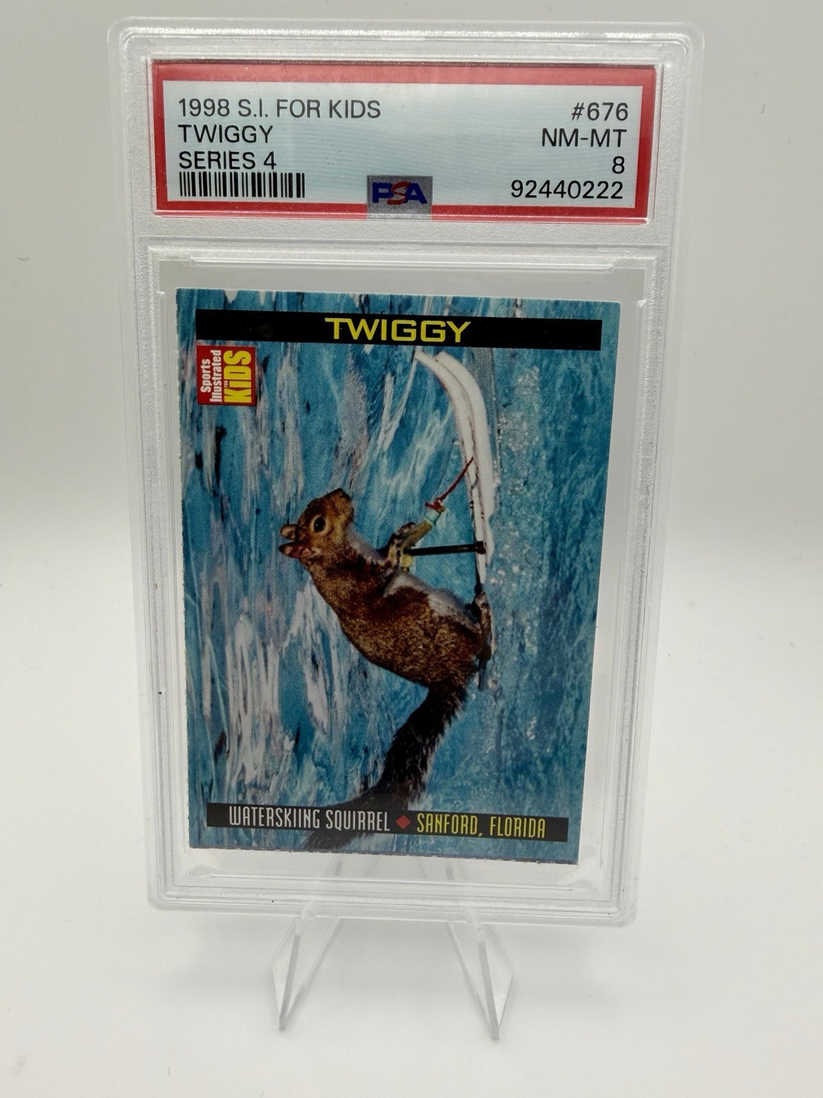 1998 SI For Kids #676 Twiggy PSA 8 POP 1 Highest Graded Waterskiing Squirrel 🐿️