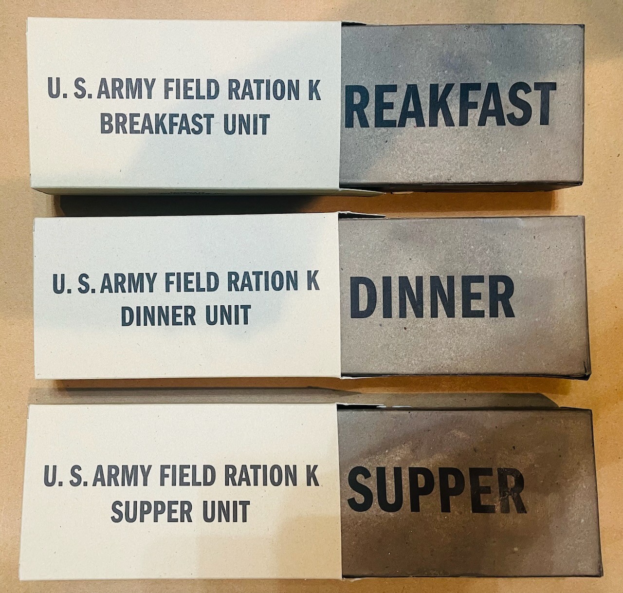 WWII US Army Early War K Ration Reproduction With Edible Contents - Your Choice