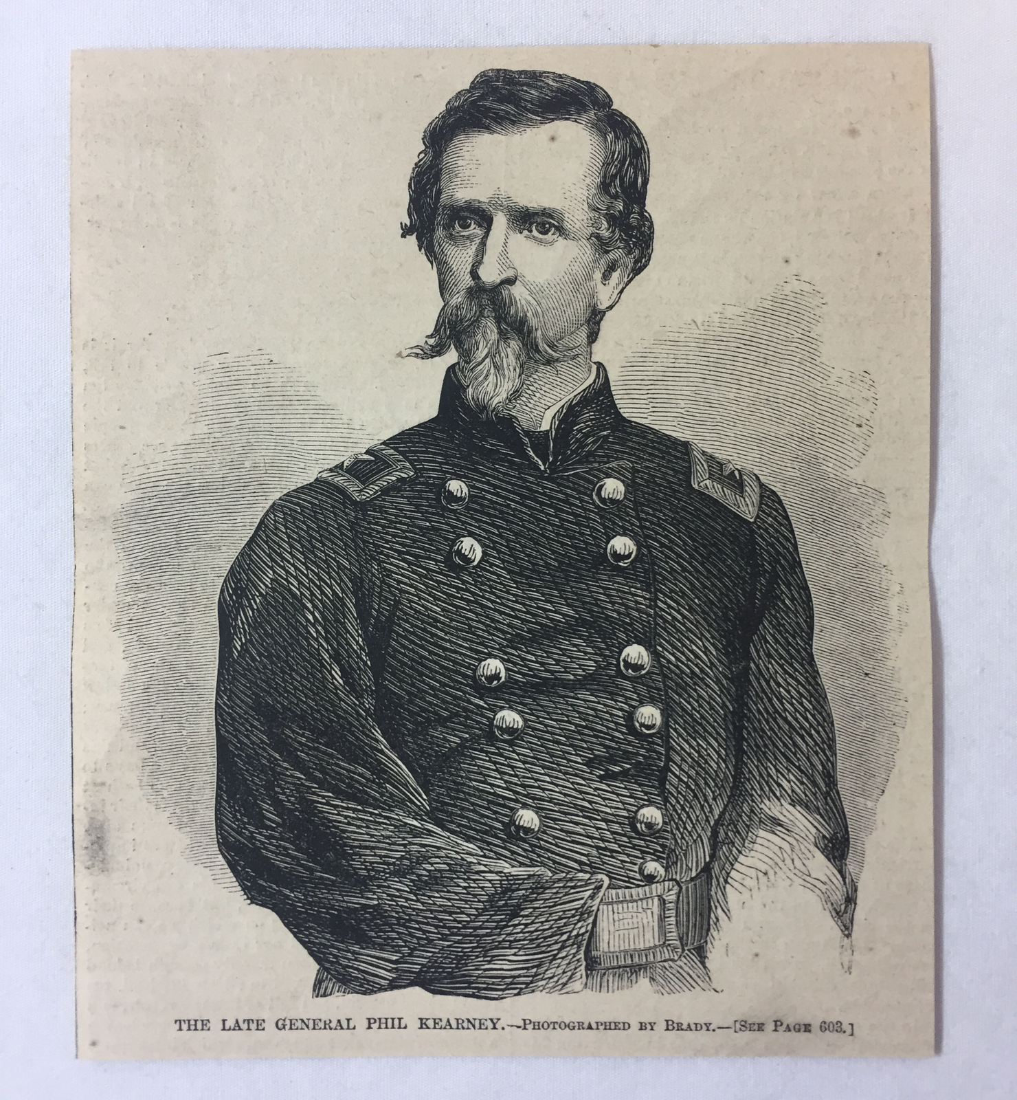 1862 magazine engraving~ LATE GENERAL PHIL KEARNEY