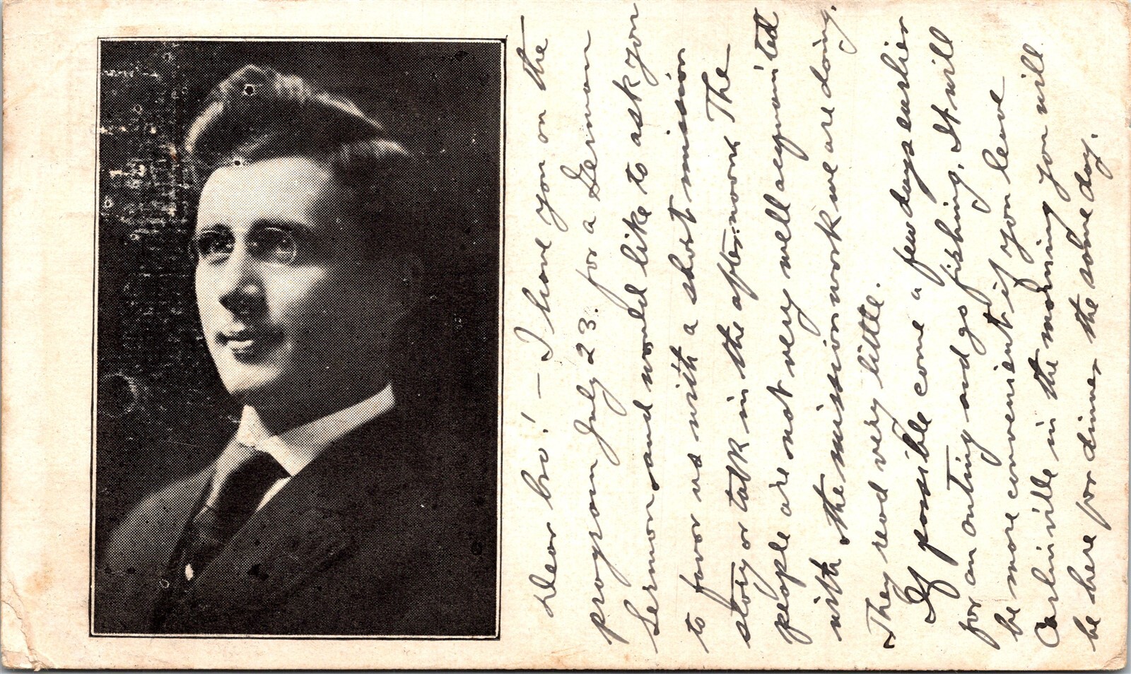 Postcard Sent to Reverend Kleinhans Zion Lutheran Church in Staunton IL 1911 V32