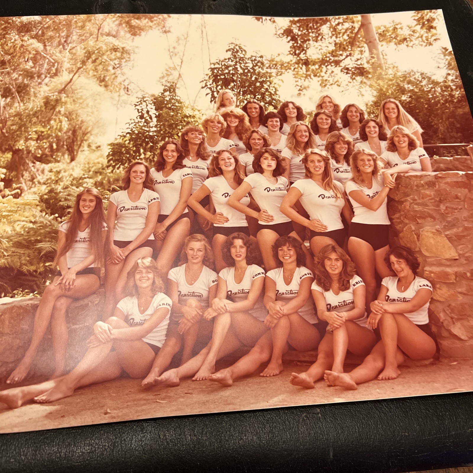 Vintage College Teen Girls Dance Team Group Photograph - 1980’s - 16x20”