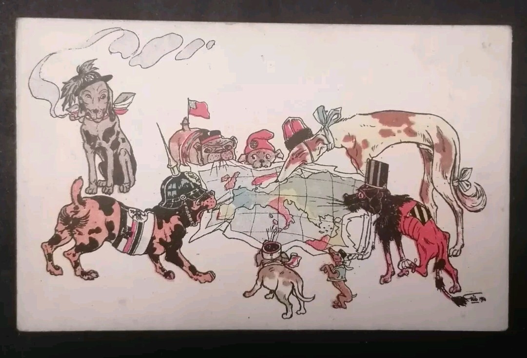 Postcard, Satirical, 1914, WWI 