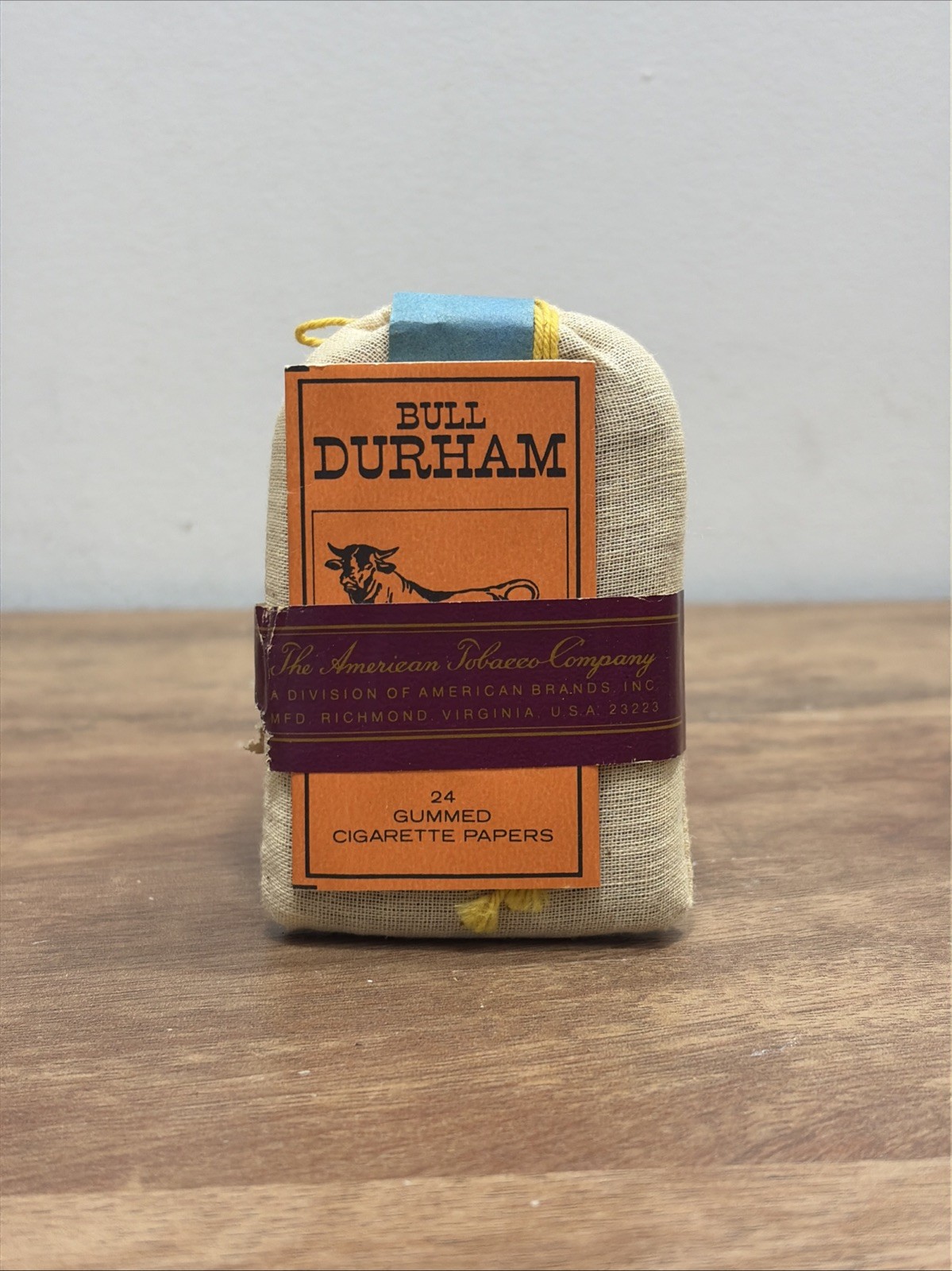 Bull Durham Tobacco Pouch with Gummed Cigarette Papers