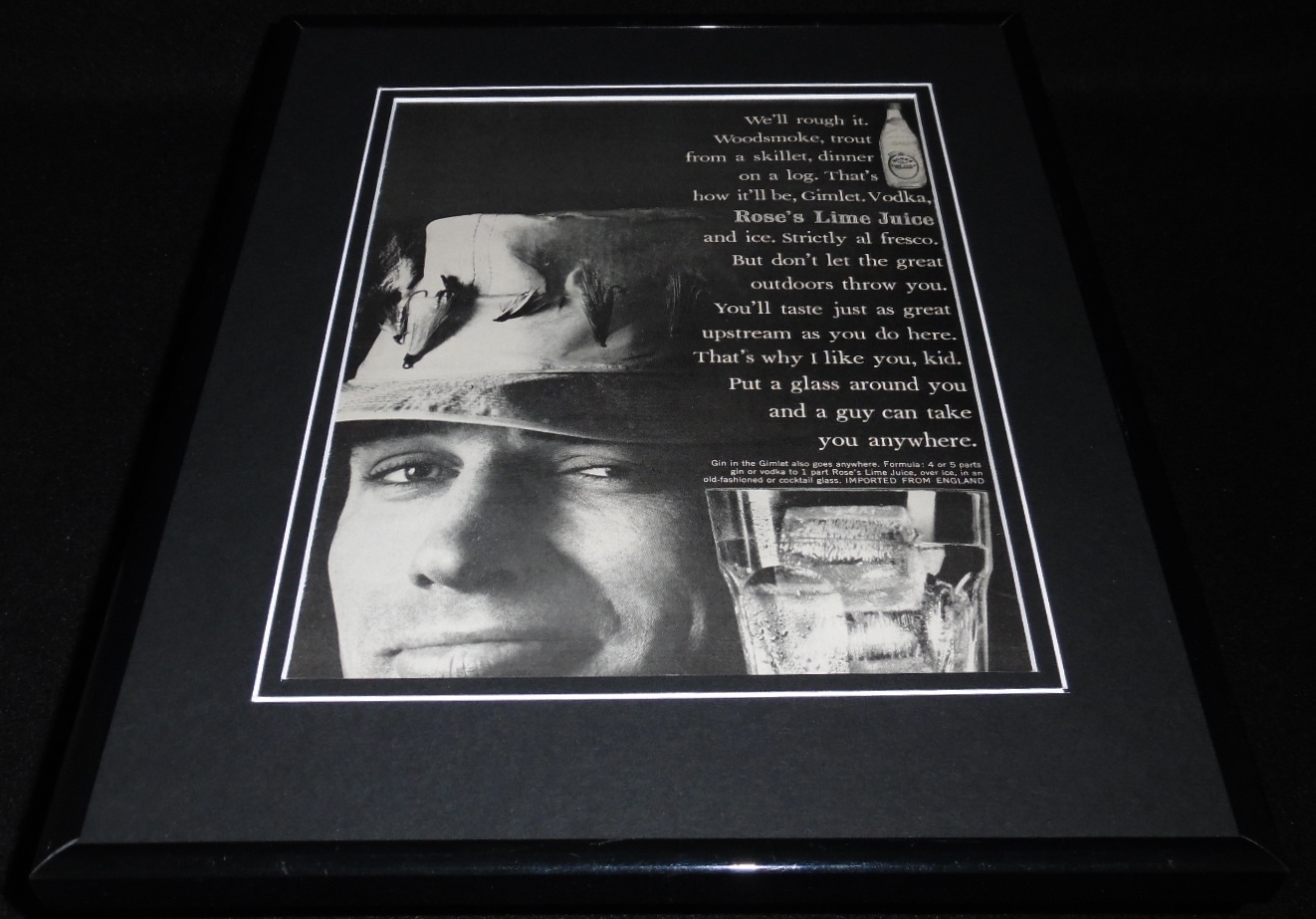 1962 Rose\'s Lime Juice Framed 11x14 ORIGINAL Vintage Advertisement 