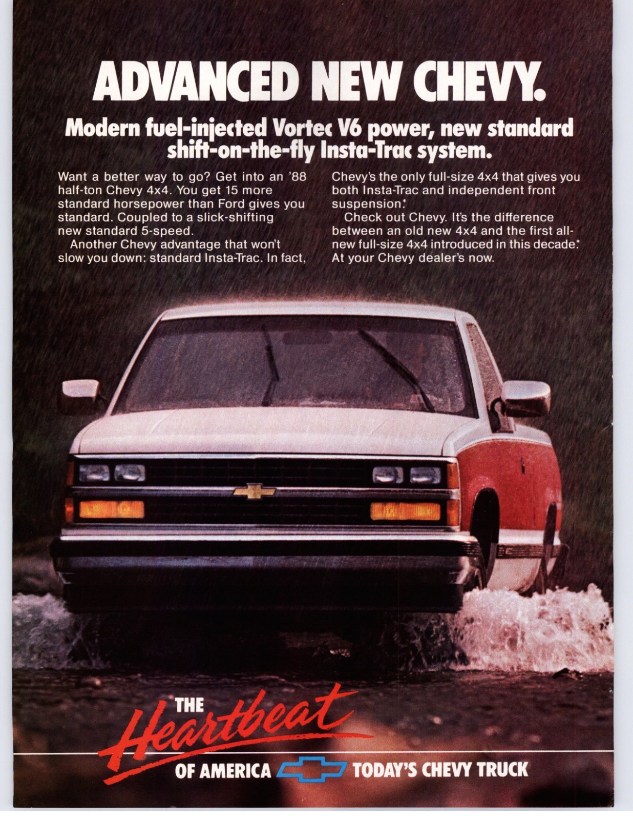 1988 Chevrolet Truck Vintage Print Ad