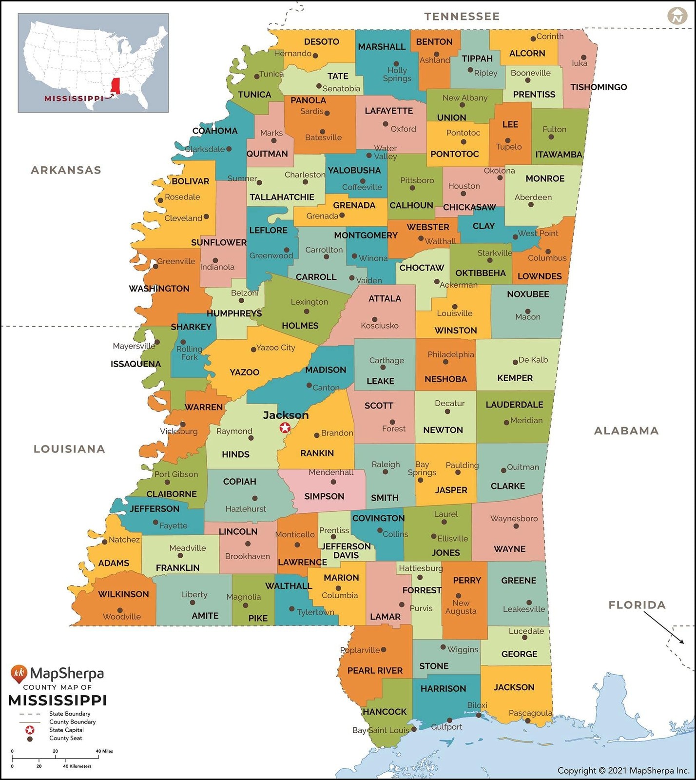 Mississippi Counties Map - Standard - 36\ Mississippi Counties Map - Standard - 36\