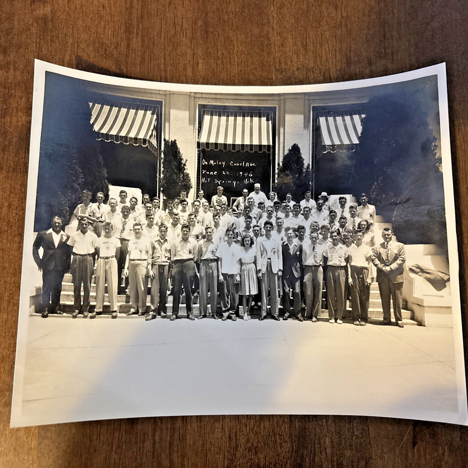 1946 Real Photo DeMolay Conclave Hot Springs Arkansas AR Vintage 8 In x 10 In