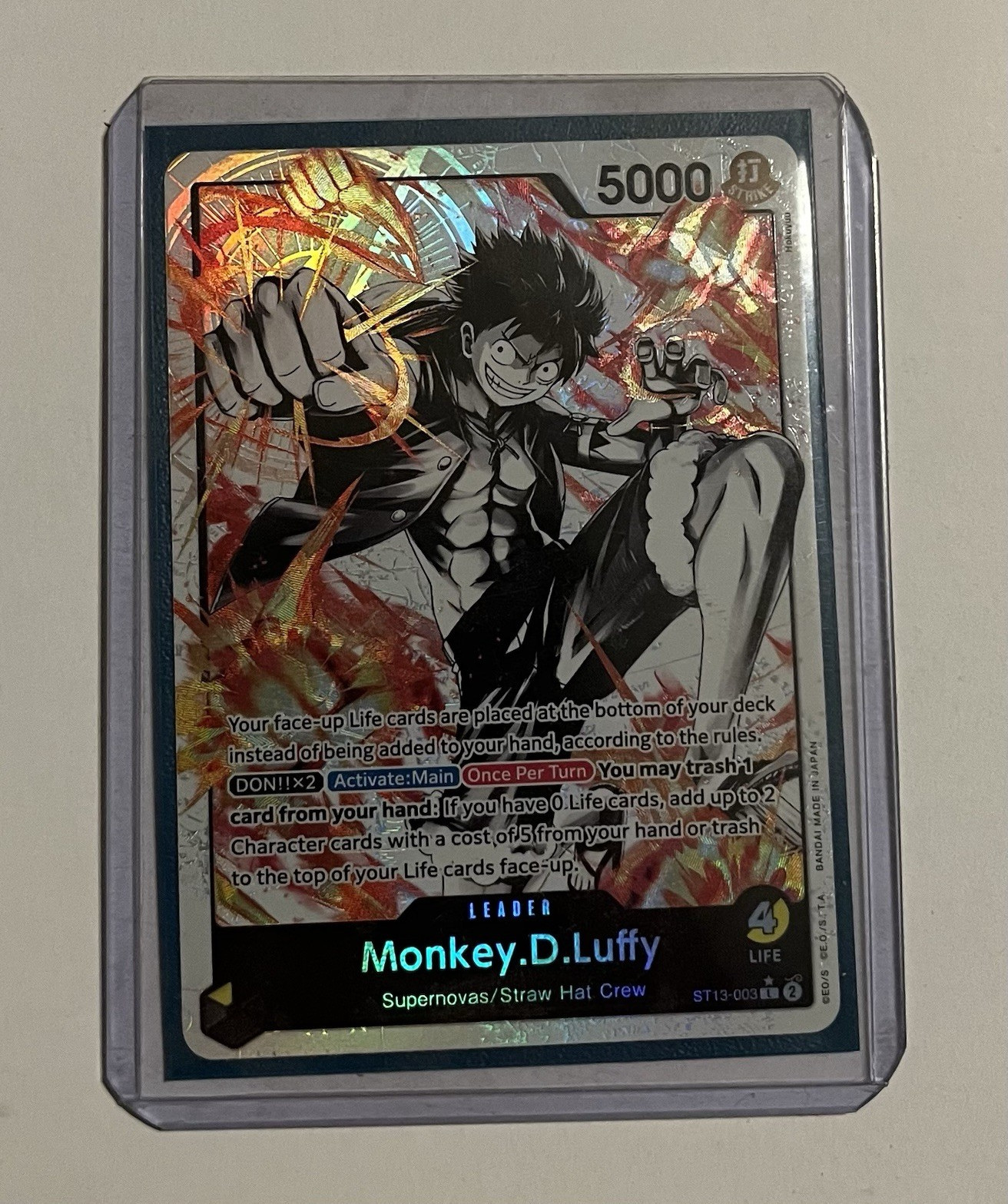 Bandai One Piece 5000 Years in the Future Leader Monkey D. Luffy ST13-003 EN