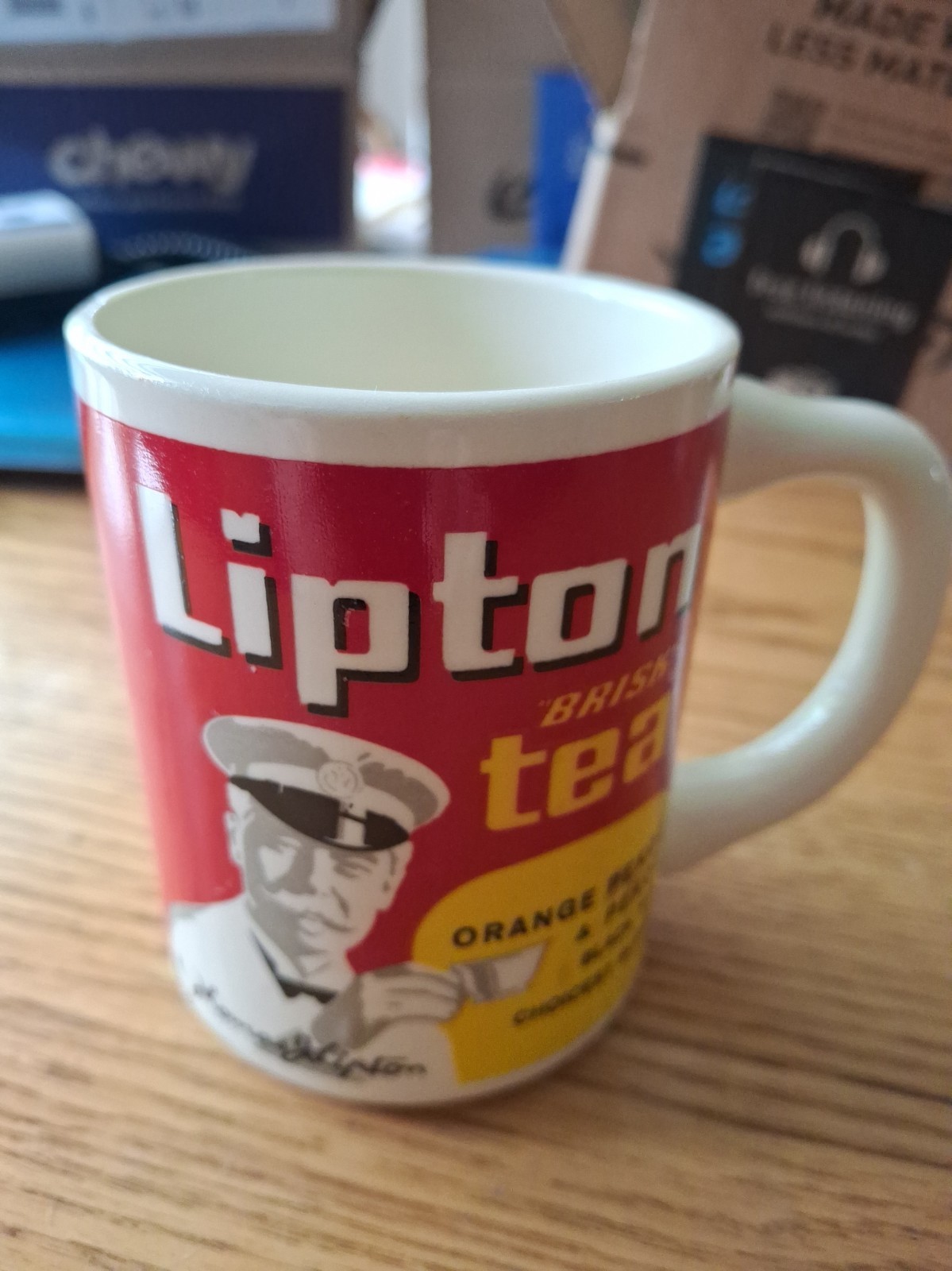 Vintage Lipton Brisk Tea Founder Mug Thomas Lipton Advertisement Retro Coffee