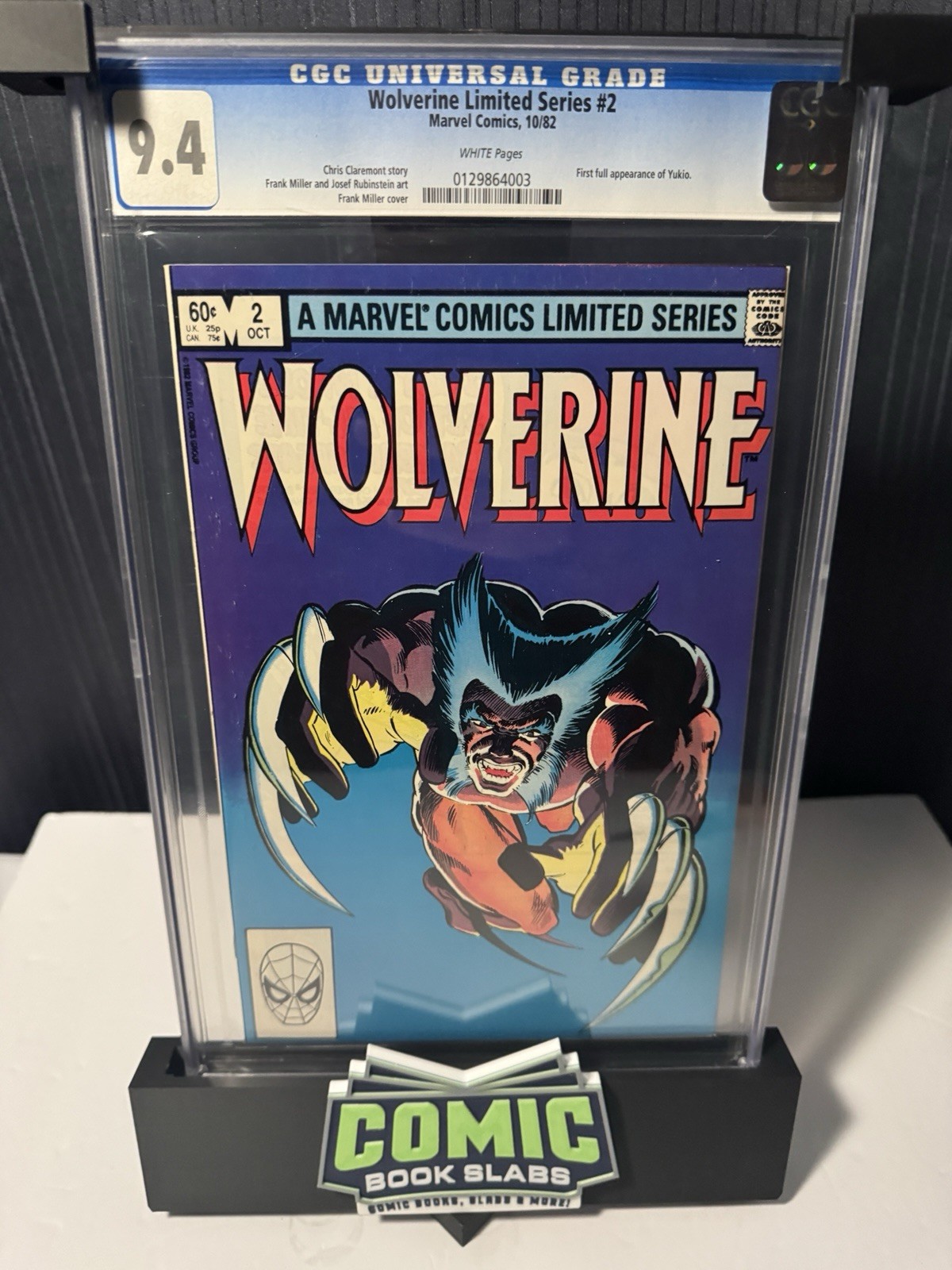 Wolverine Limited Series 2 - CGC 9.4 - KEY: 1st Full Appearance of Yukio - 1982