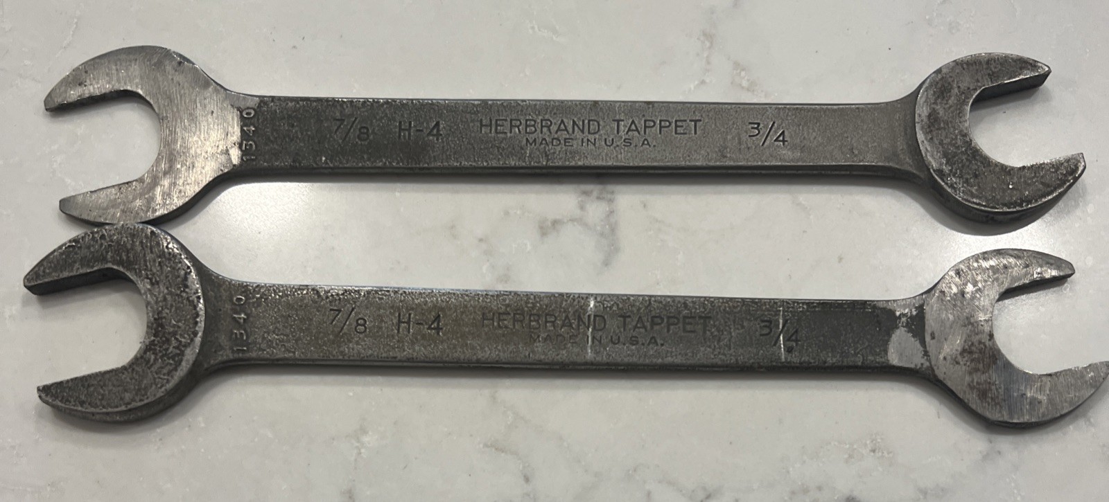 Lot Of 2 VTG Herbrand Tappet Wrench Vanadium USA Model H - 4.  7/8