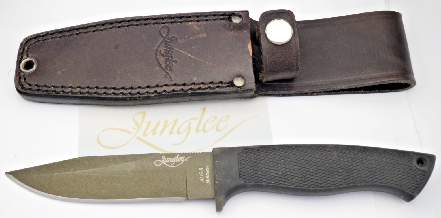Vintage 1990\'s JUNGLEE SEKI JAPAN Hunting Knife AUS-8 Stainless AMAZING Quality