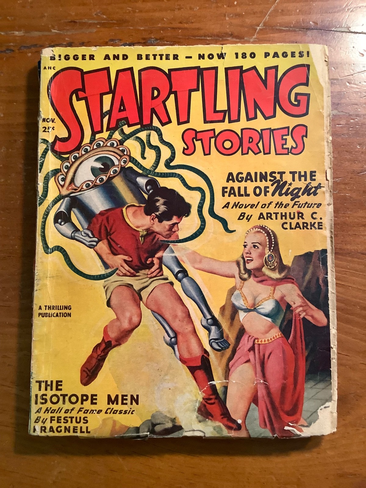 Startling Stories Nov 1948 Pulp Arthur C Clarke Against Fall of Night