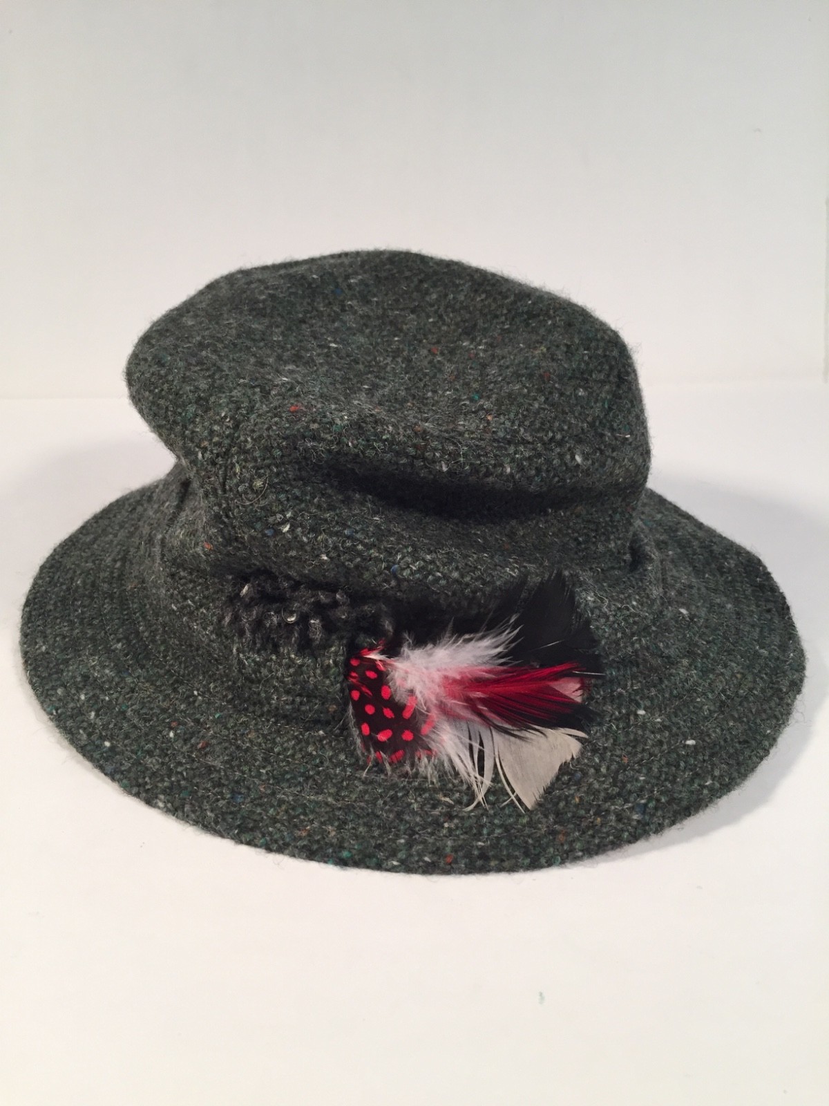 VTG Hanna Hats Soft Walking Donegal Ireland Wool Tweed Bucket  Hat LARGE