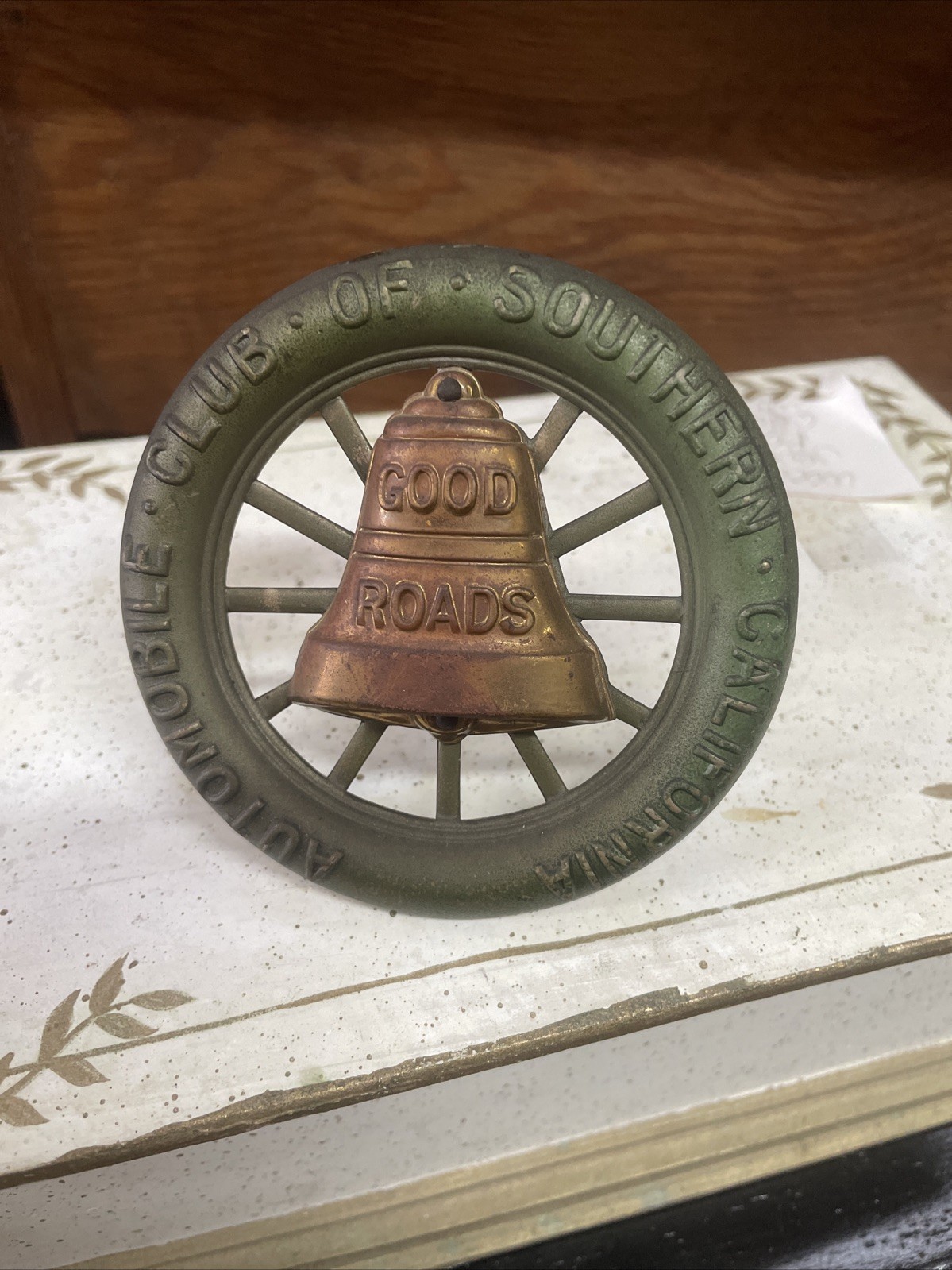 Vintage Southern California AAA Auto Club Grill Badge Good Roads 