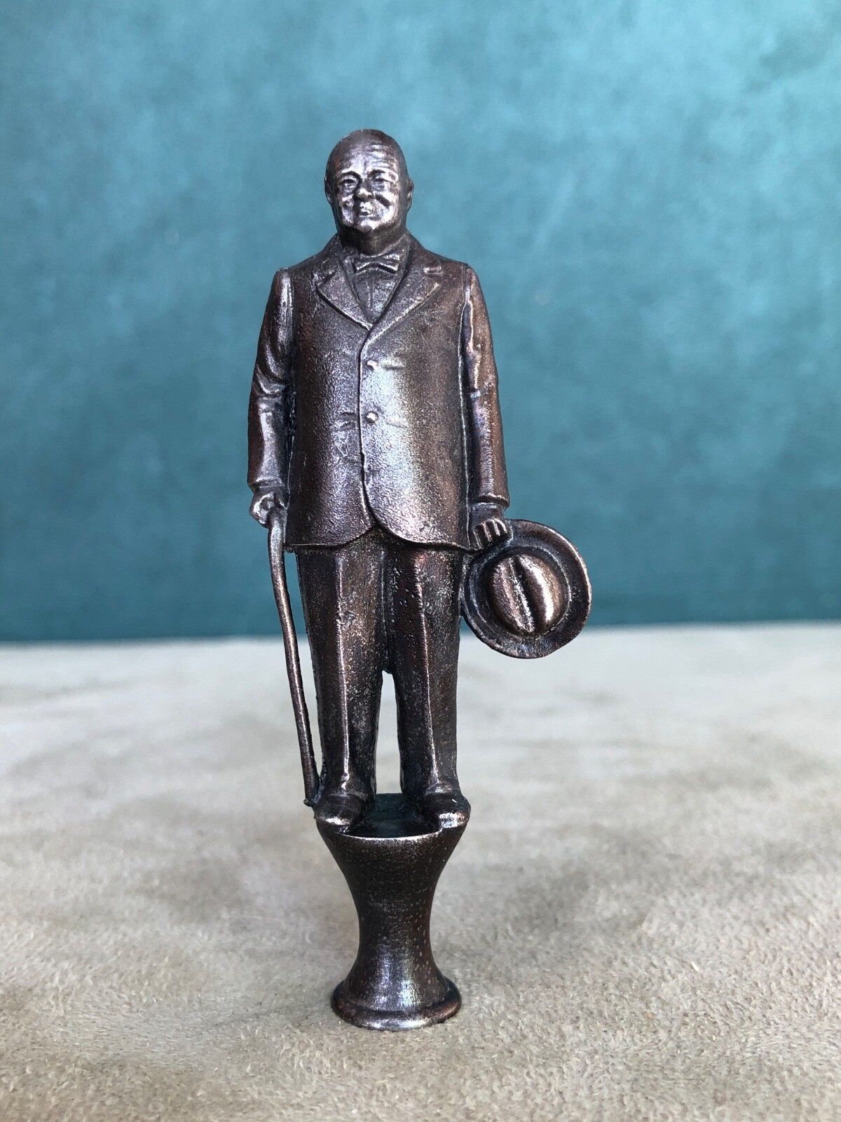 Britian\'s WWII Prime Minister Winston Churchill Pipe Tamper, Solid Fine Pewter