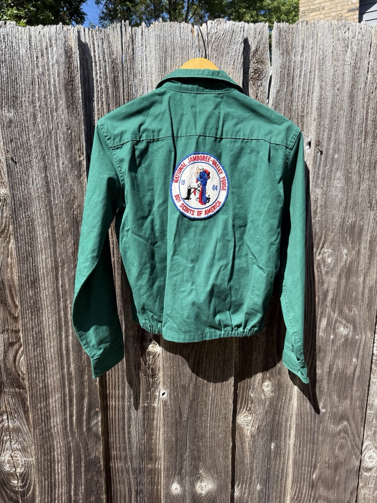 Rare 1964 Boy Scouts Of America Zipup Jacket Talon Zip Cool Back Patch Size 18