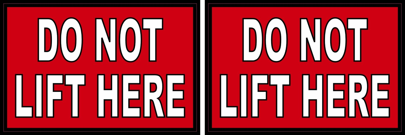 StickerTalk Do Not Lift Here Red Vinyl Sticker Sheet, 3 inches x 2 inches