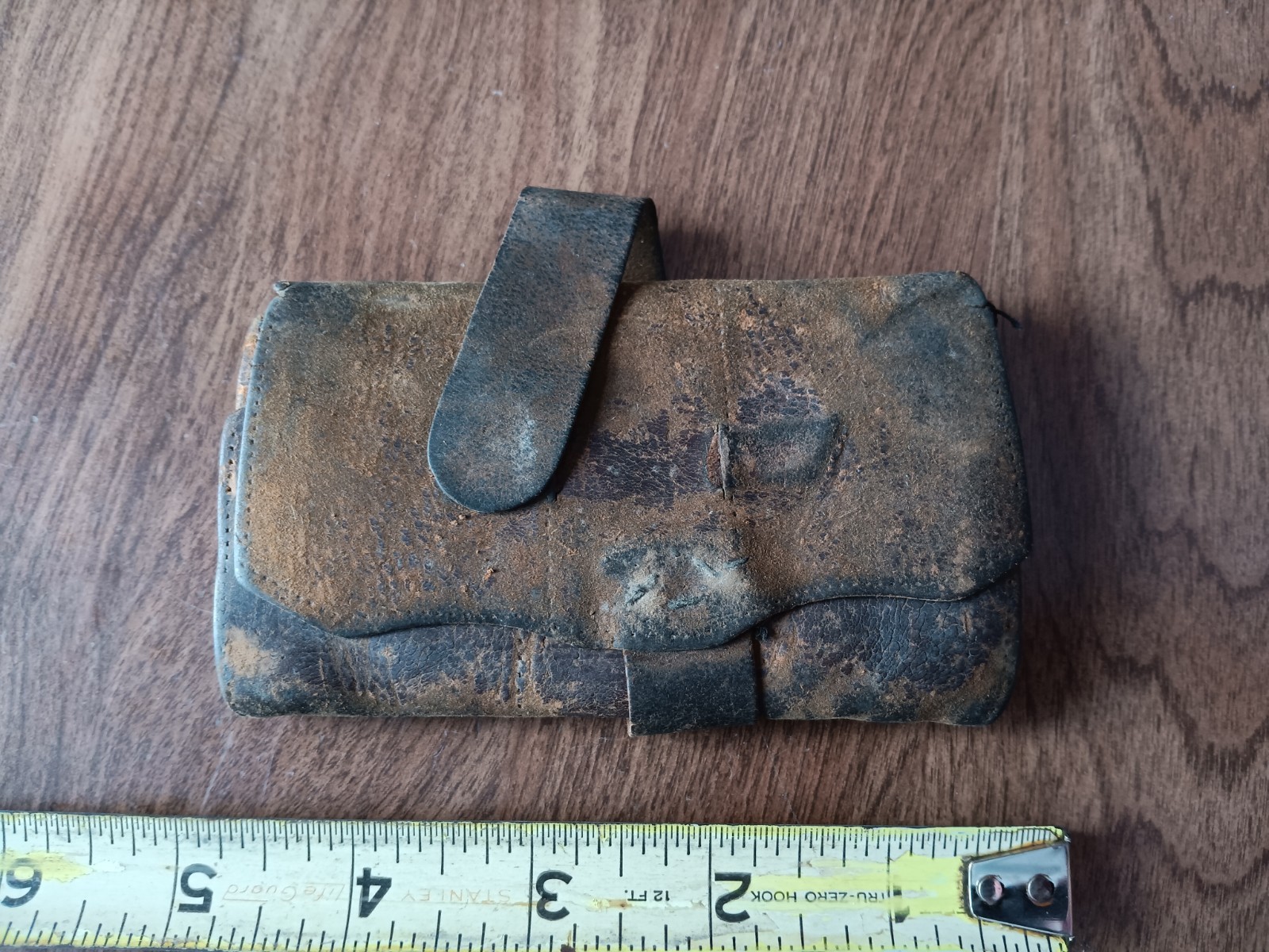 Antique 1940\'s Rustic Leather Wallet Chillicothe OH