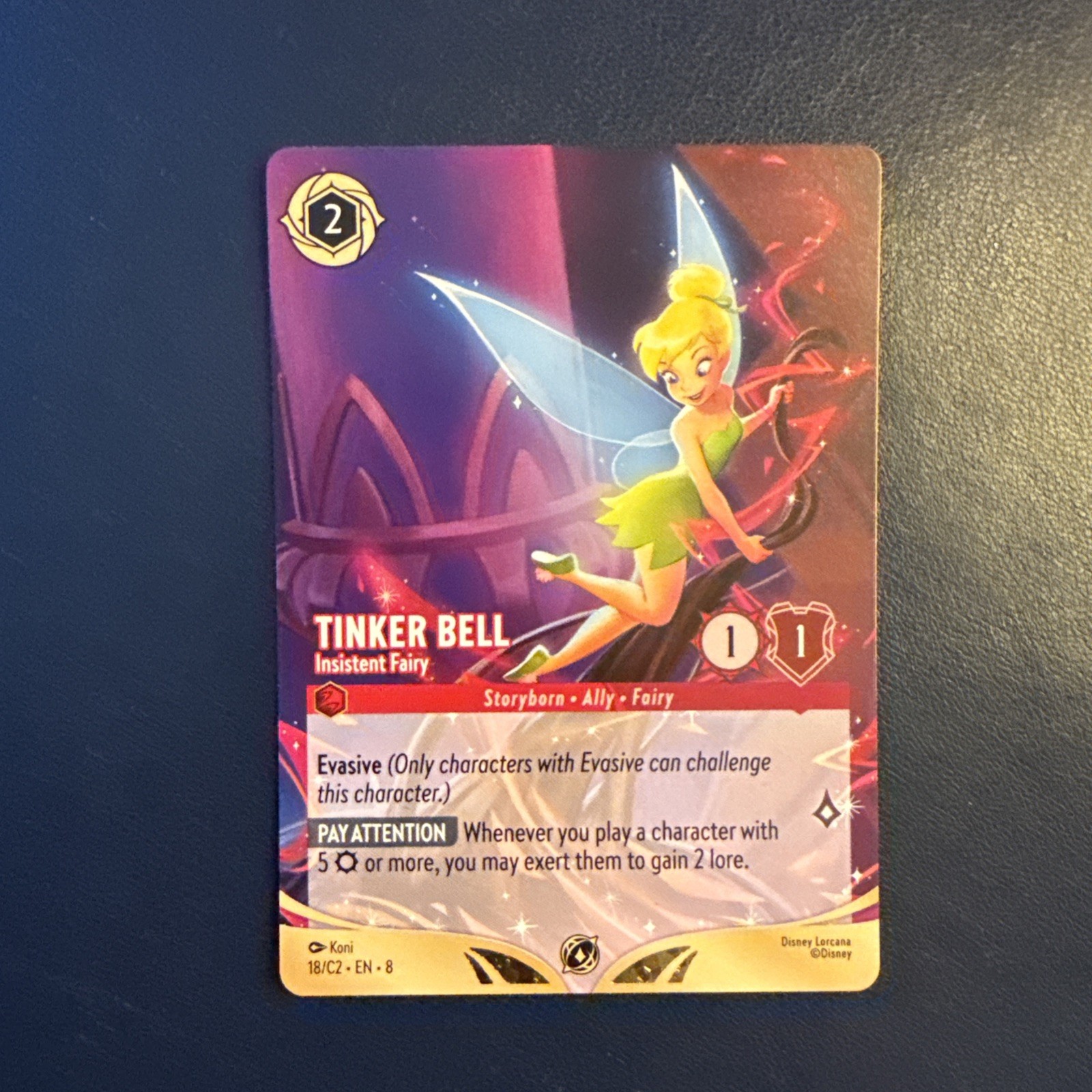 Disney Lorcana Championship TINKER BELL Insistent Fairy non-foil 18/C2 EN8