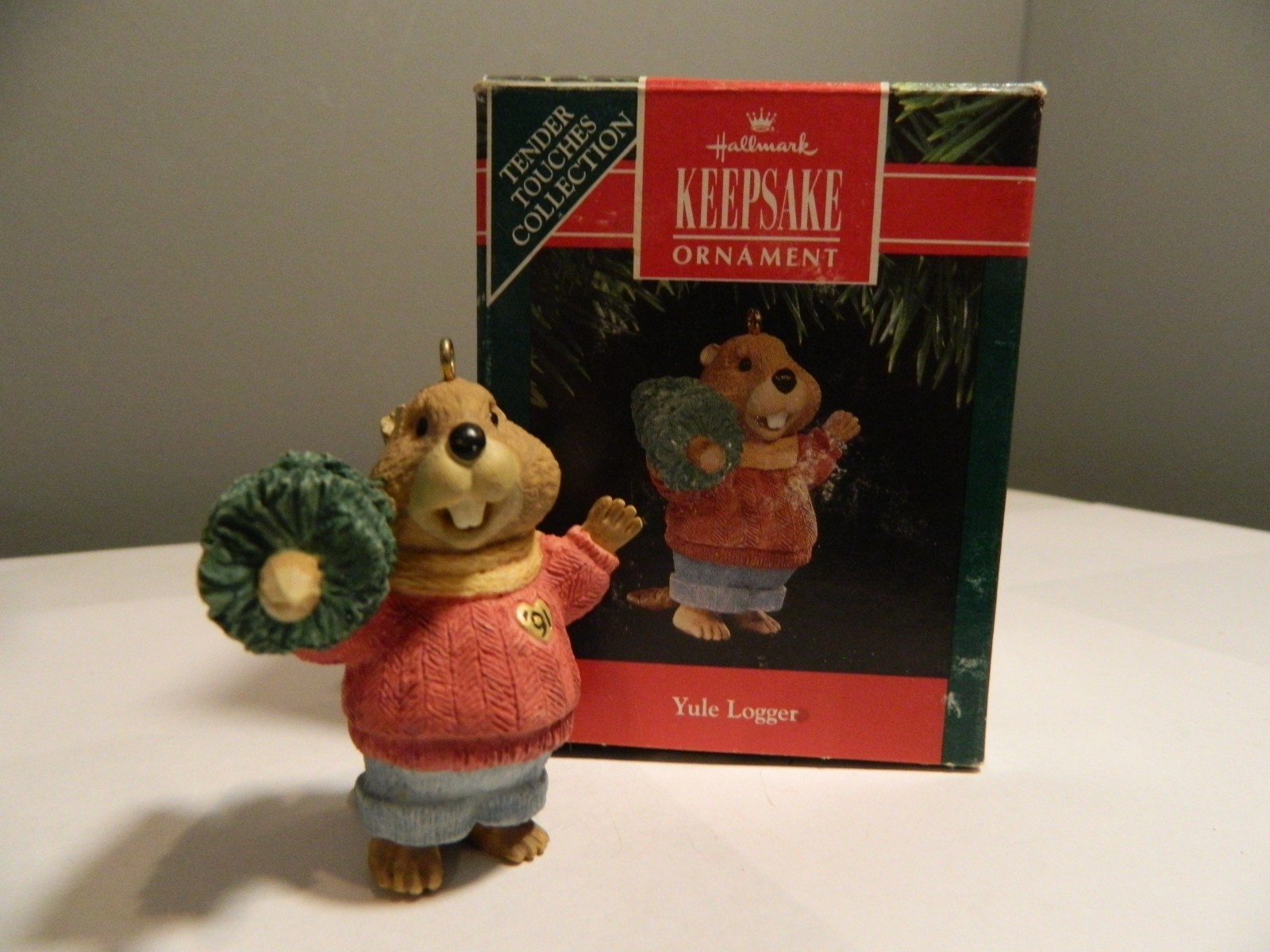 Hallmark Keepsake Ornament Yule Logger Tender Touches Collection 1991