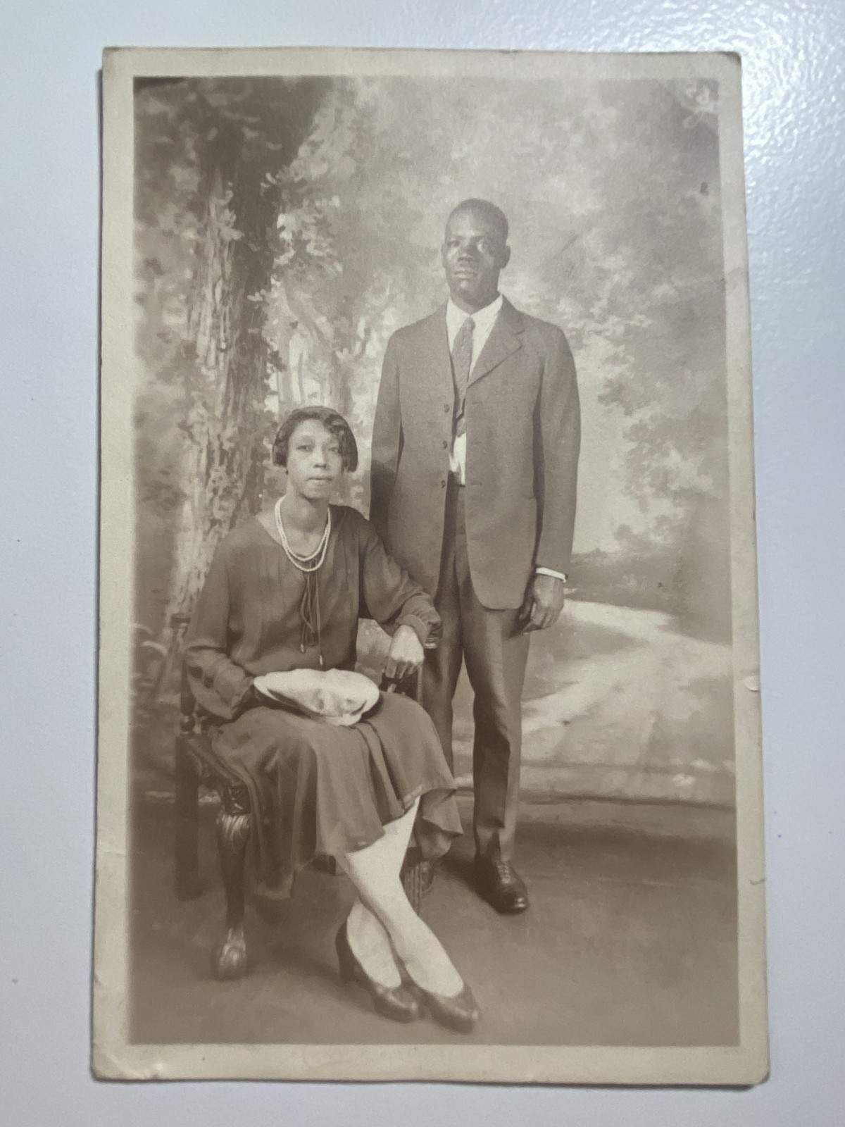 Antique 1920s RPPC Photo Postcard African American Couple Fashion Cincinnati OH Antique 1920s RPPC Photo Postcard African American Couple Fashion Cincinnati OH