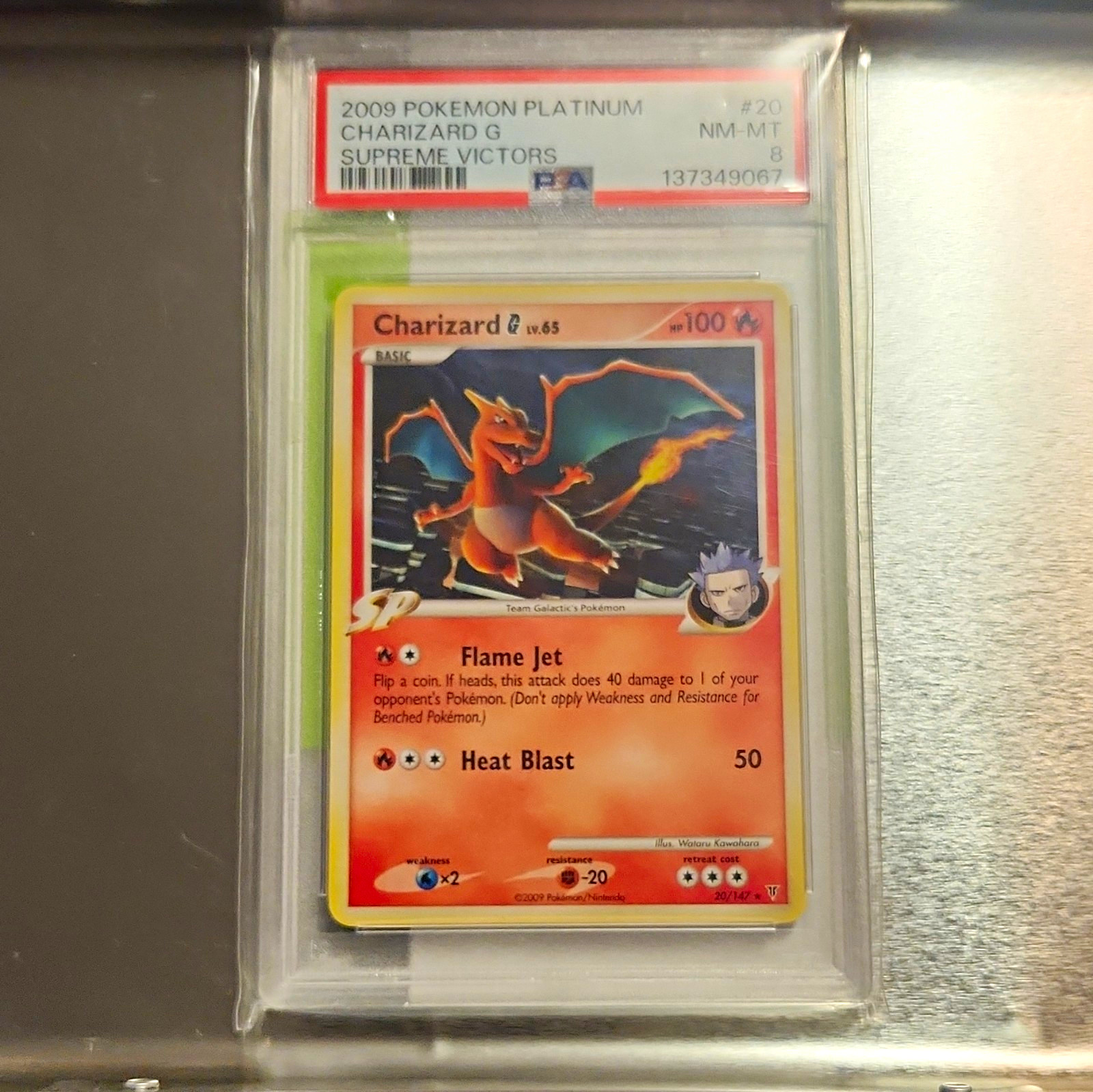 Pokémon 2009 Platinum Supreme Victors Charizard G #20/147 PSA Graded Card