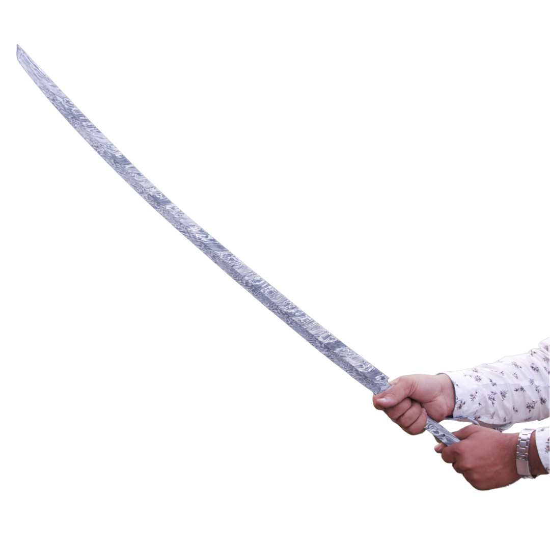 Damascus Steel Katana Sword Blank Blade Full Tang Handmade 35\