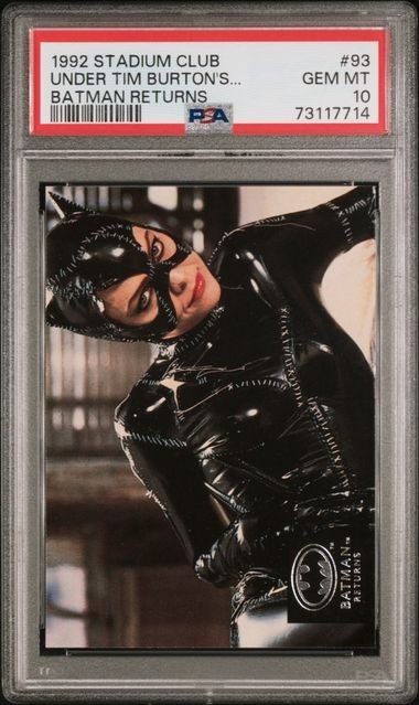 1992 Stadium Club Batman Returns Tim Burton\'s PSA 10 Michelle Pfeiffer Catwoman 1992 Stadium Club Batman Returns Tim Burton\'s PSA 10 Michelle Pfeiffer Catwoman