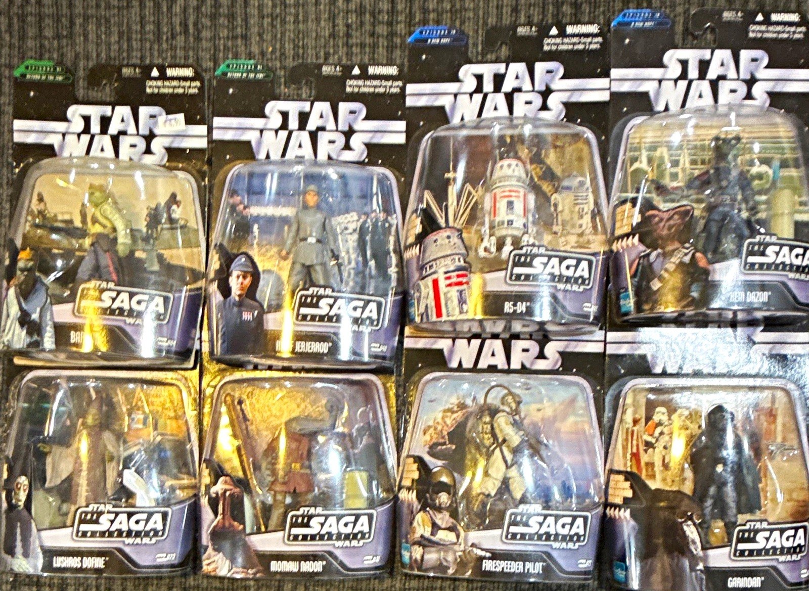Hasbro Star Wars Saga Collection 2006 Lot of 8: Momaw Nadon R5-D4 +