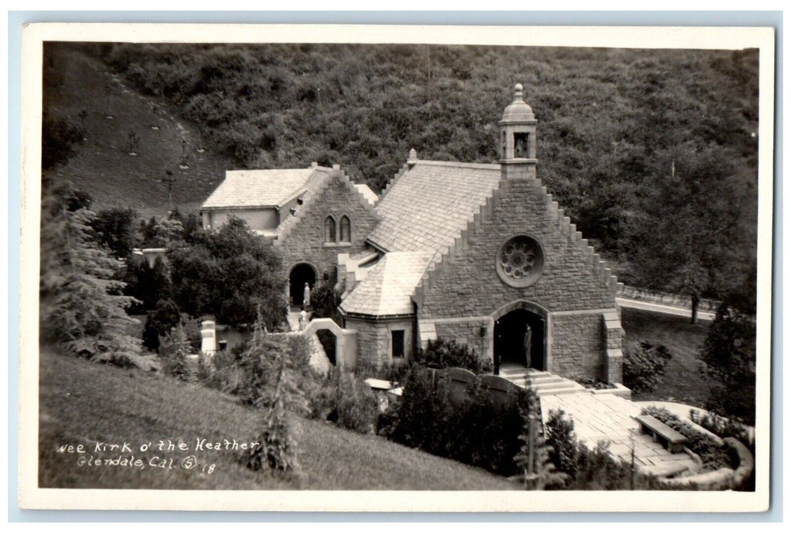 c1940\'s Wee Kirk O The Heather Glendale California CA RPPC Photo Postcard c1940\'s Wee Kirk O The Heather Glendale California CA RPPC Photo Postcard