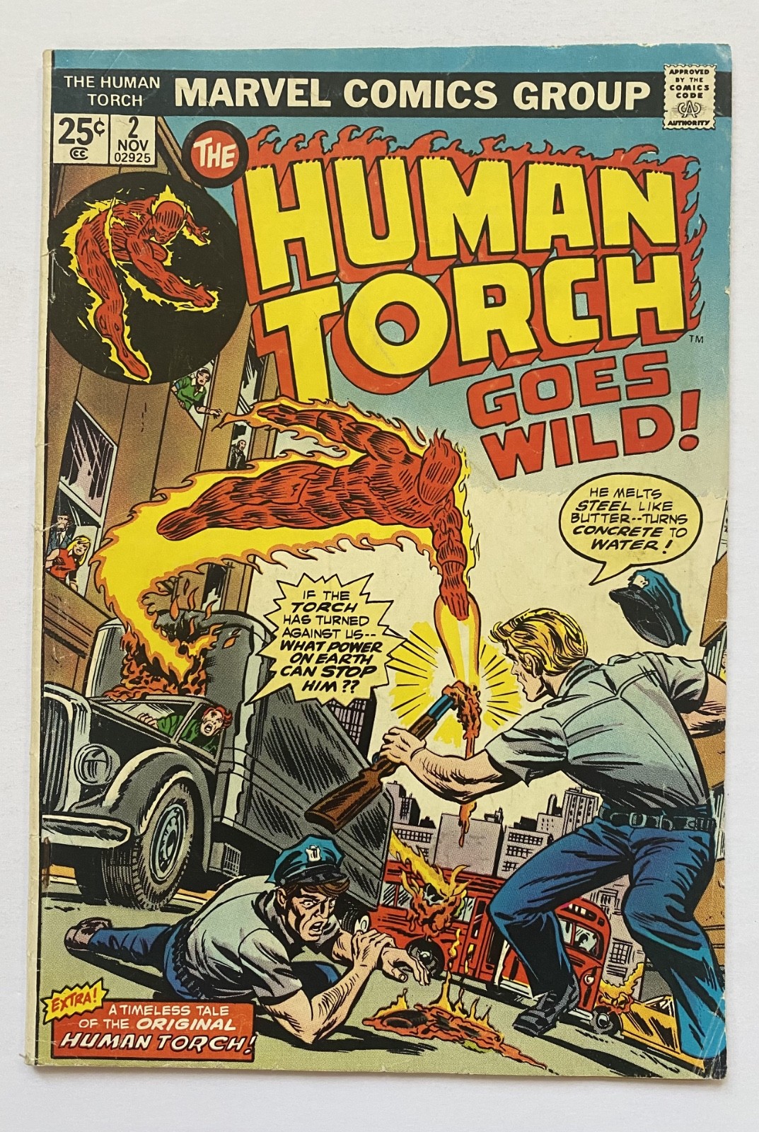The Human Torch #2 (Marvel Comics November 1974). Lower grade. The Human Torch #2 (Marvel Comics November 1974). Lower grade.